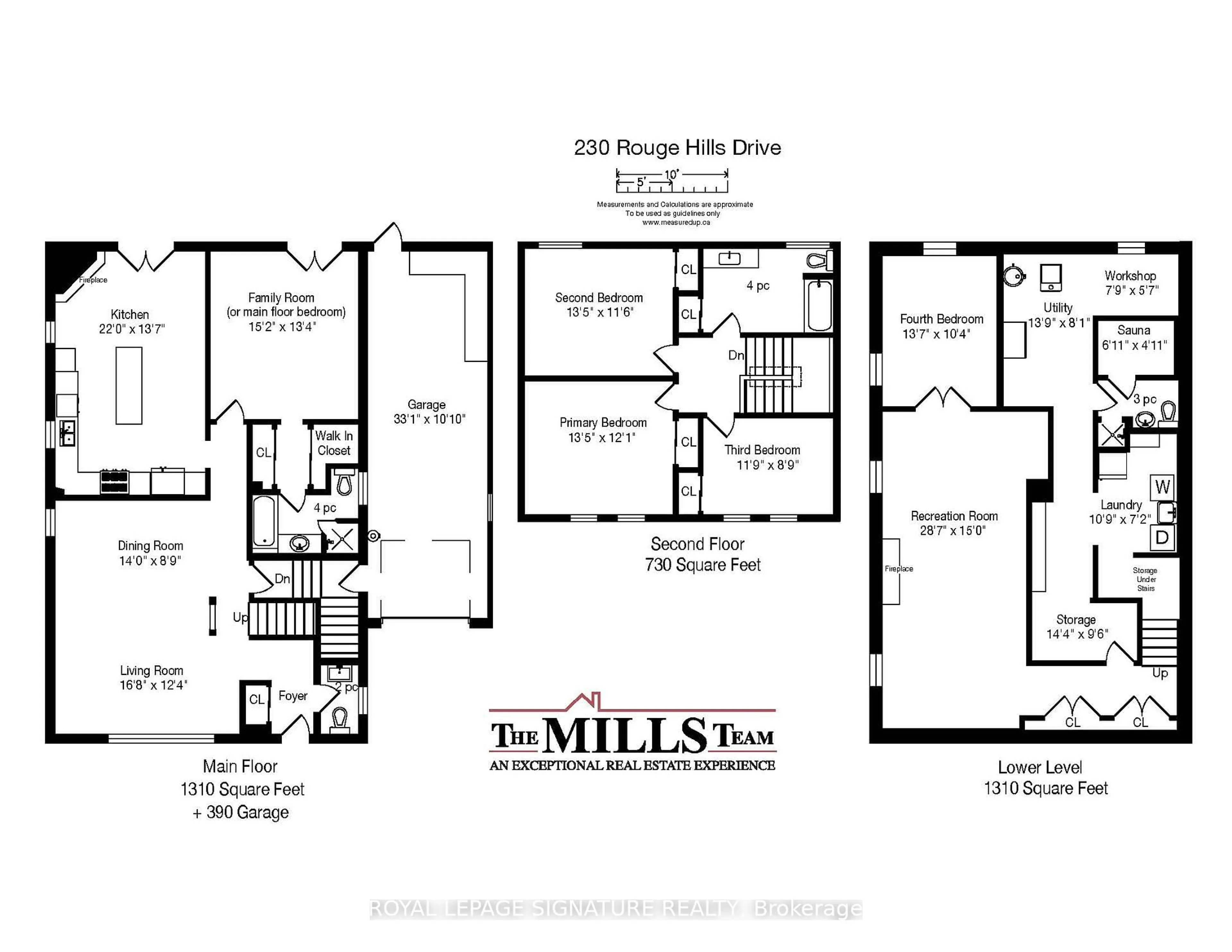 Floor plan for 230 Rouge Hills Dr, Toronto Ontario M1C 2Z1