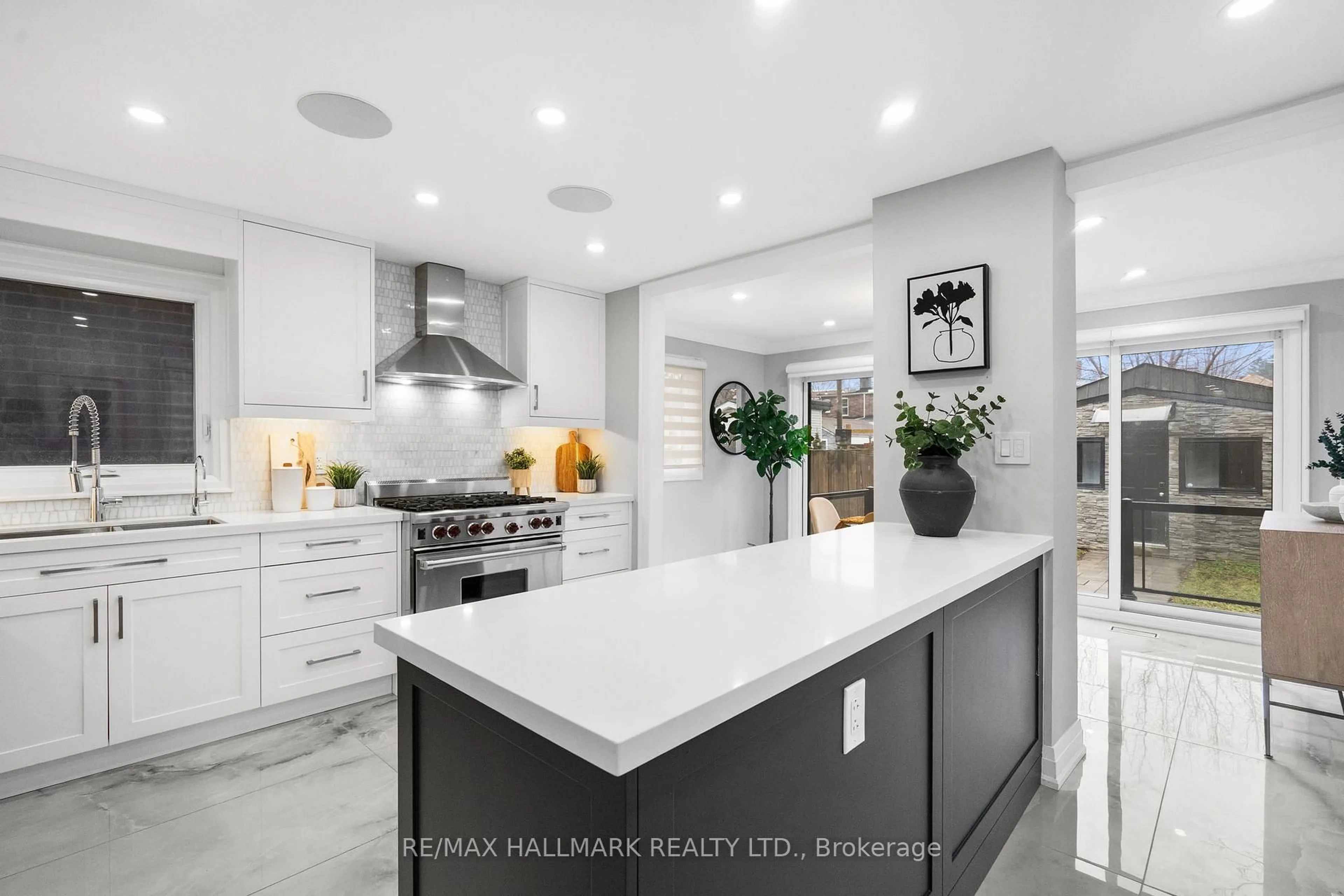 Contemporary kitchen, ceramic/tile floor for 394 Main St, Toronto Ontario M4C 4X8