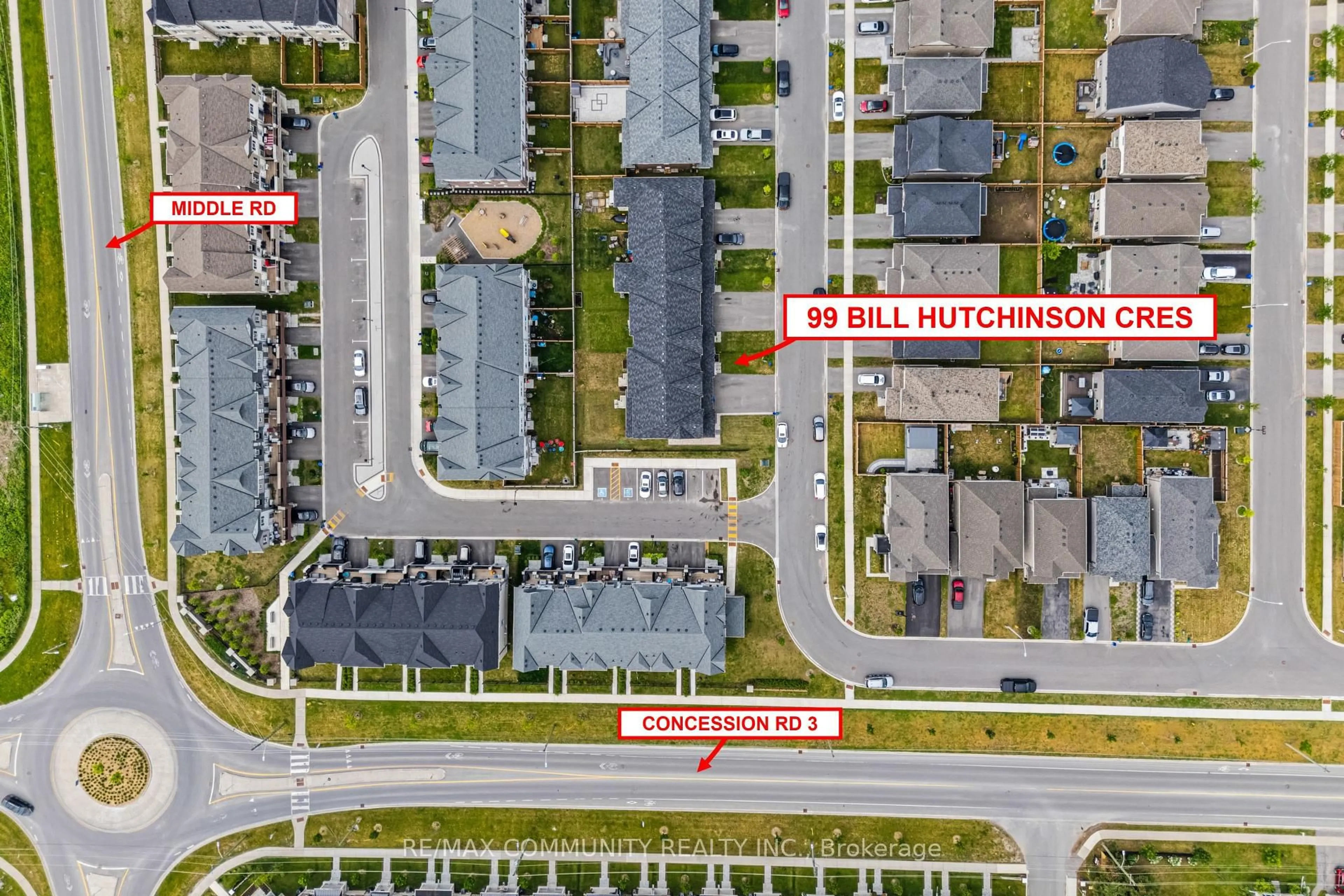 A pic from outside/outdoor area/front of a property/back of a property/a pic from drone, street for 99 Bill Hutchinson Cres, Clarington Ontario L1C 4T5