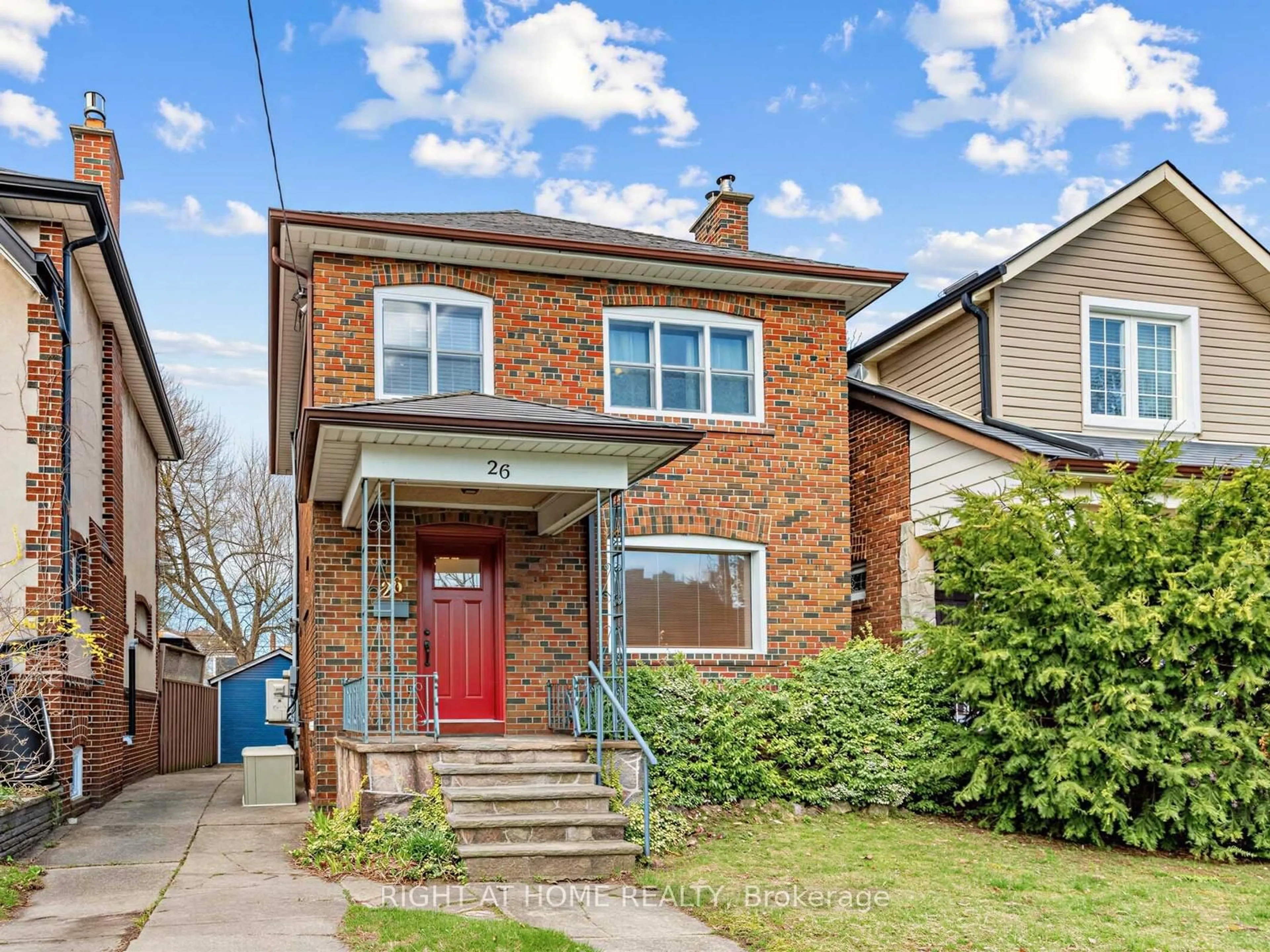Home with brick exterior material, street for 26 Maryland Blvd, Toronto Ontario M4C 5C9