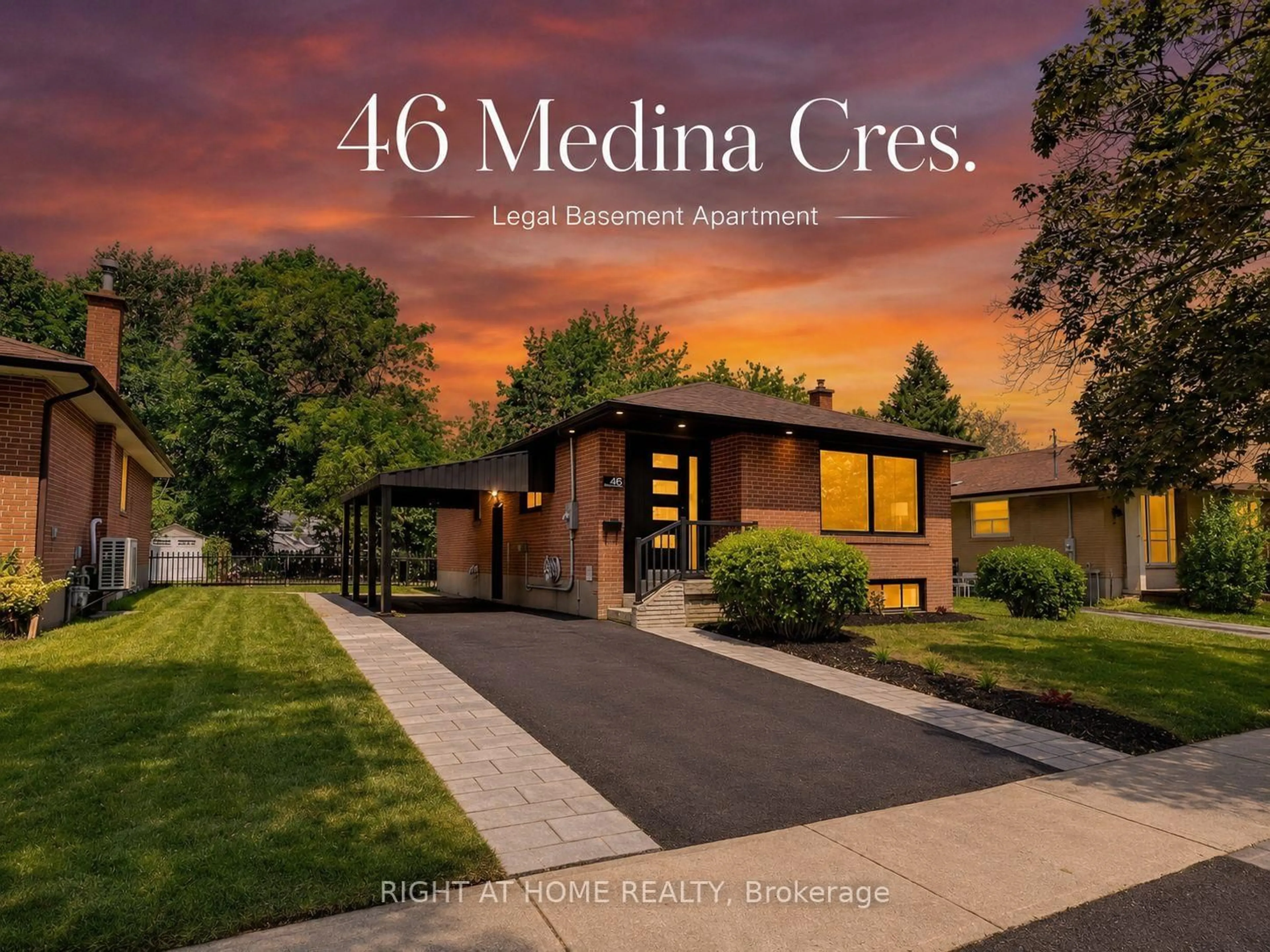 Home with brick exterior material, street for 46 Medina Cres, Toronto Ontario M1K 4B7