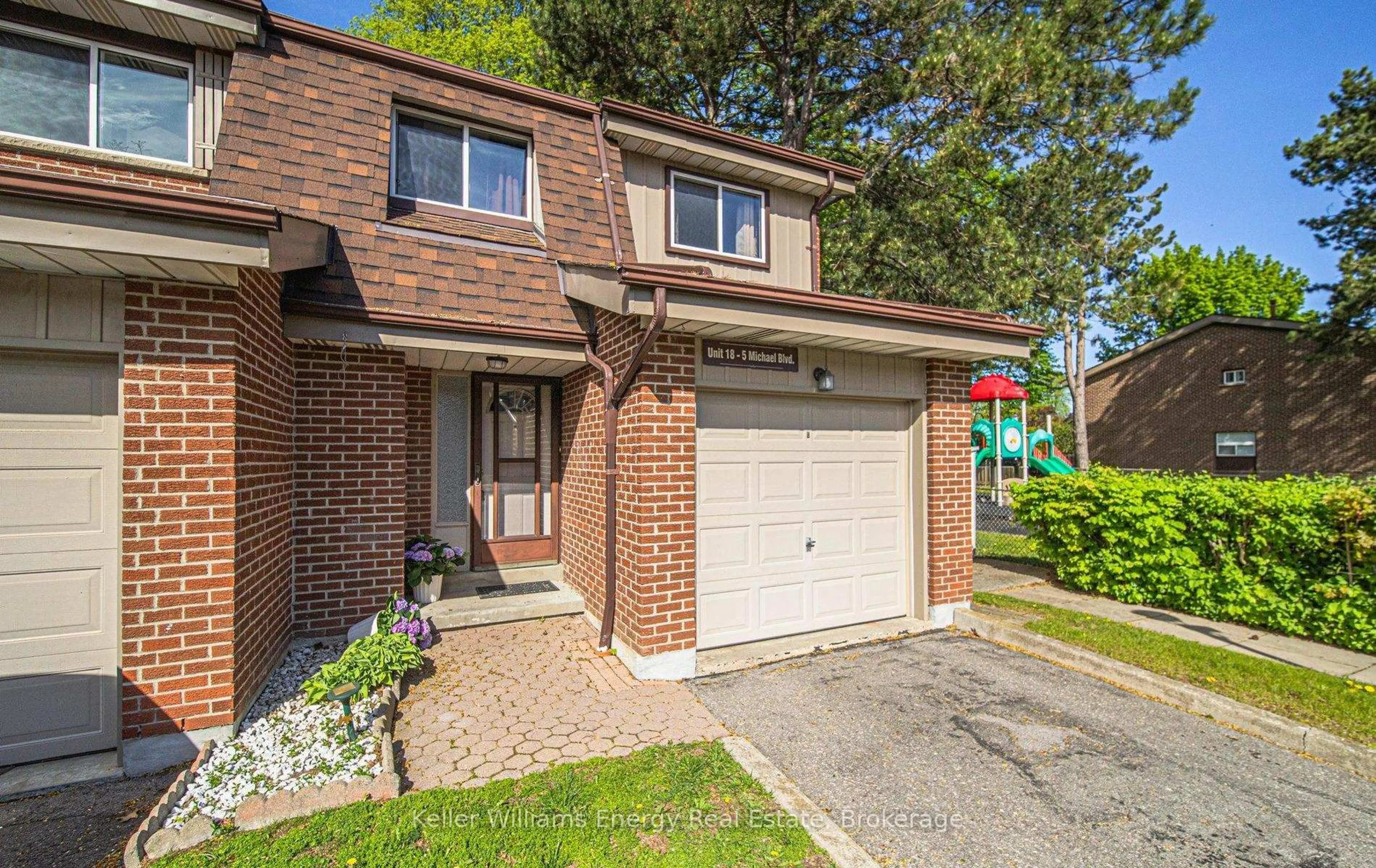 Home with brick exterior material, street for 5 Michael Blvd #18, Whitby Ontario L1N 5P4