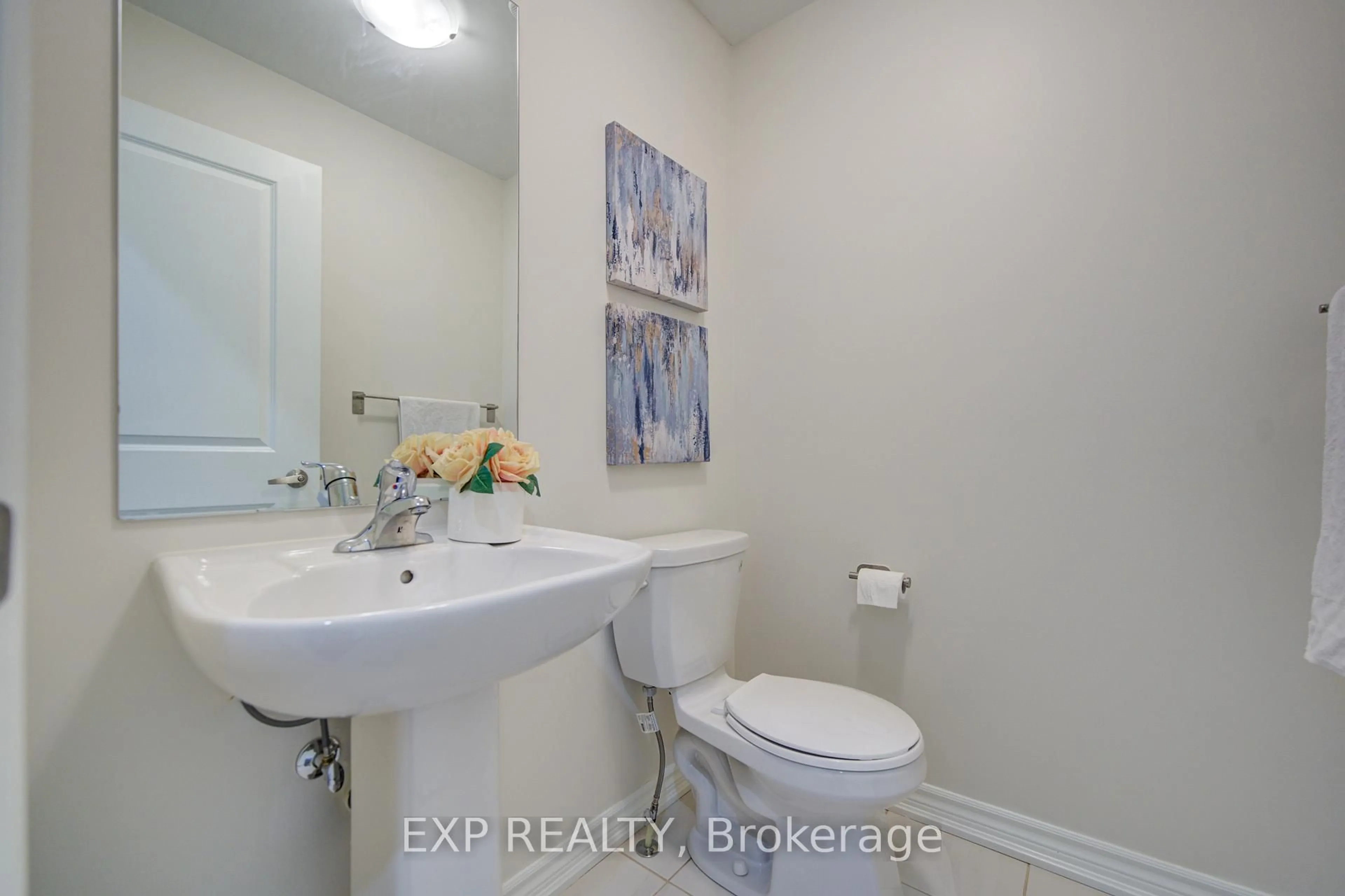 Standard bathroom, ceramic/tile floor for 65 Marcel Brunelle Dr, Whitby Ontario L1P 0G9