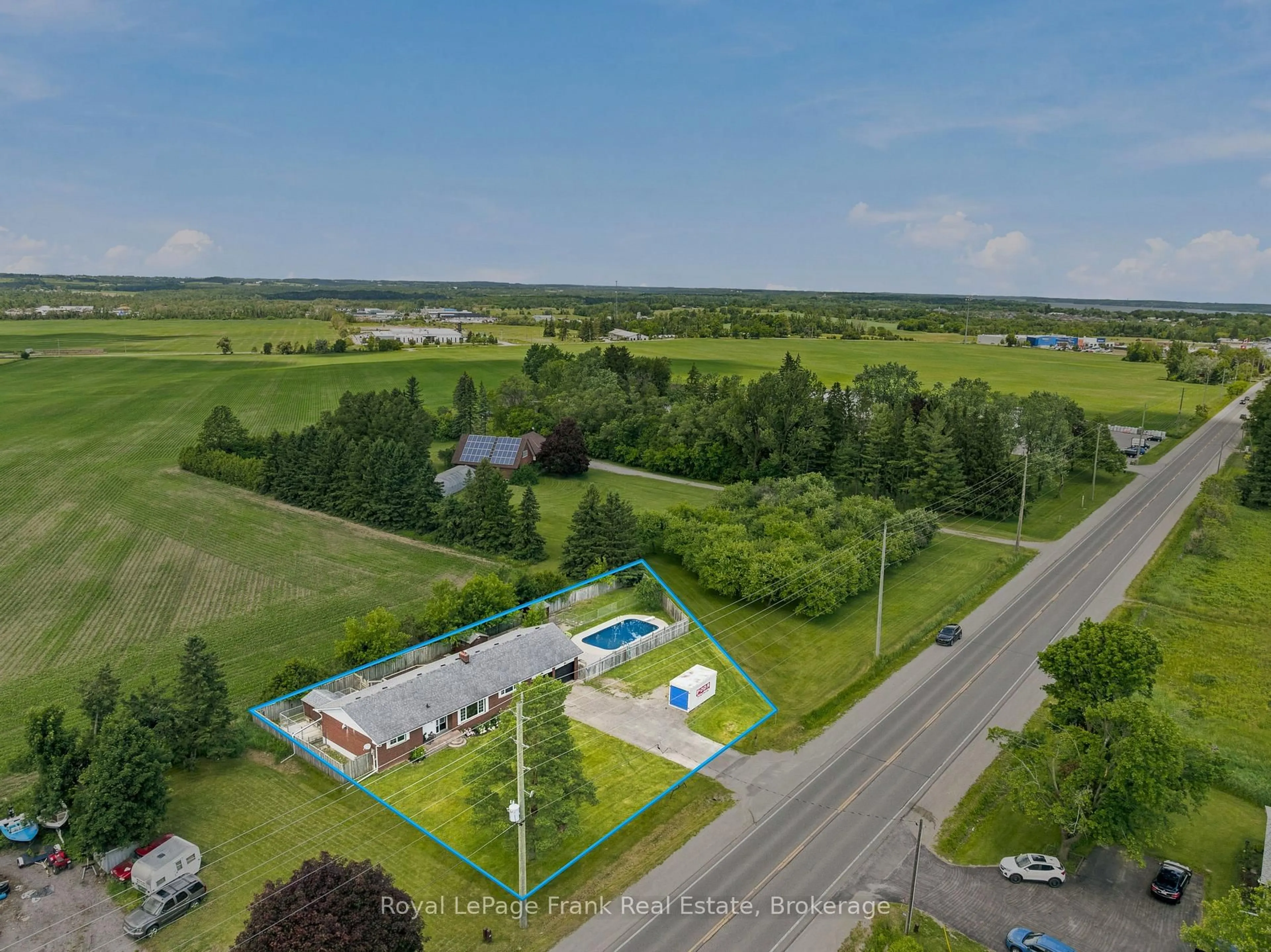 A pic from outside/outdoor area/front of a property/back of a property/a pic from drone, unknown for 1385 Highway 7a Highway, Scugog Ontario L9L 1B5