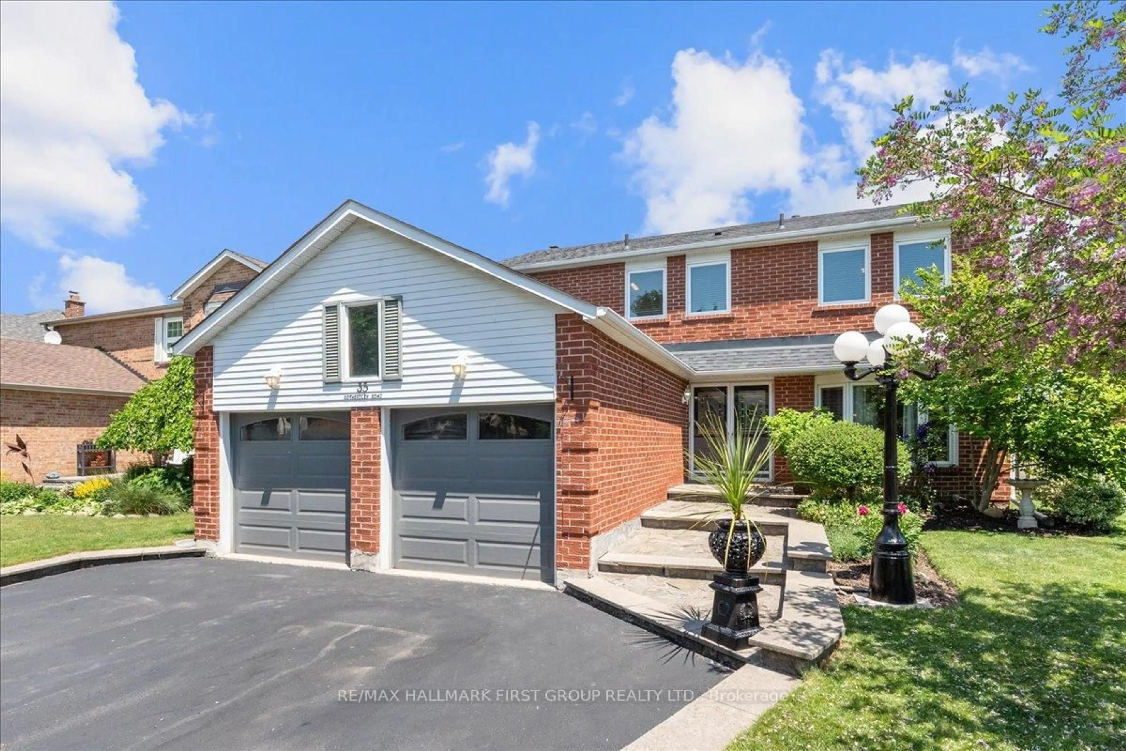 Home with brick exterior material, street for 35 Rotherglen Rd, Ajax Ontario L1S 5K8