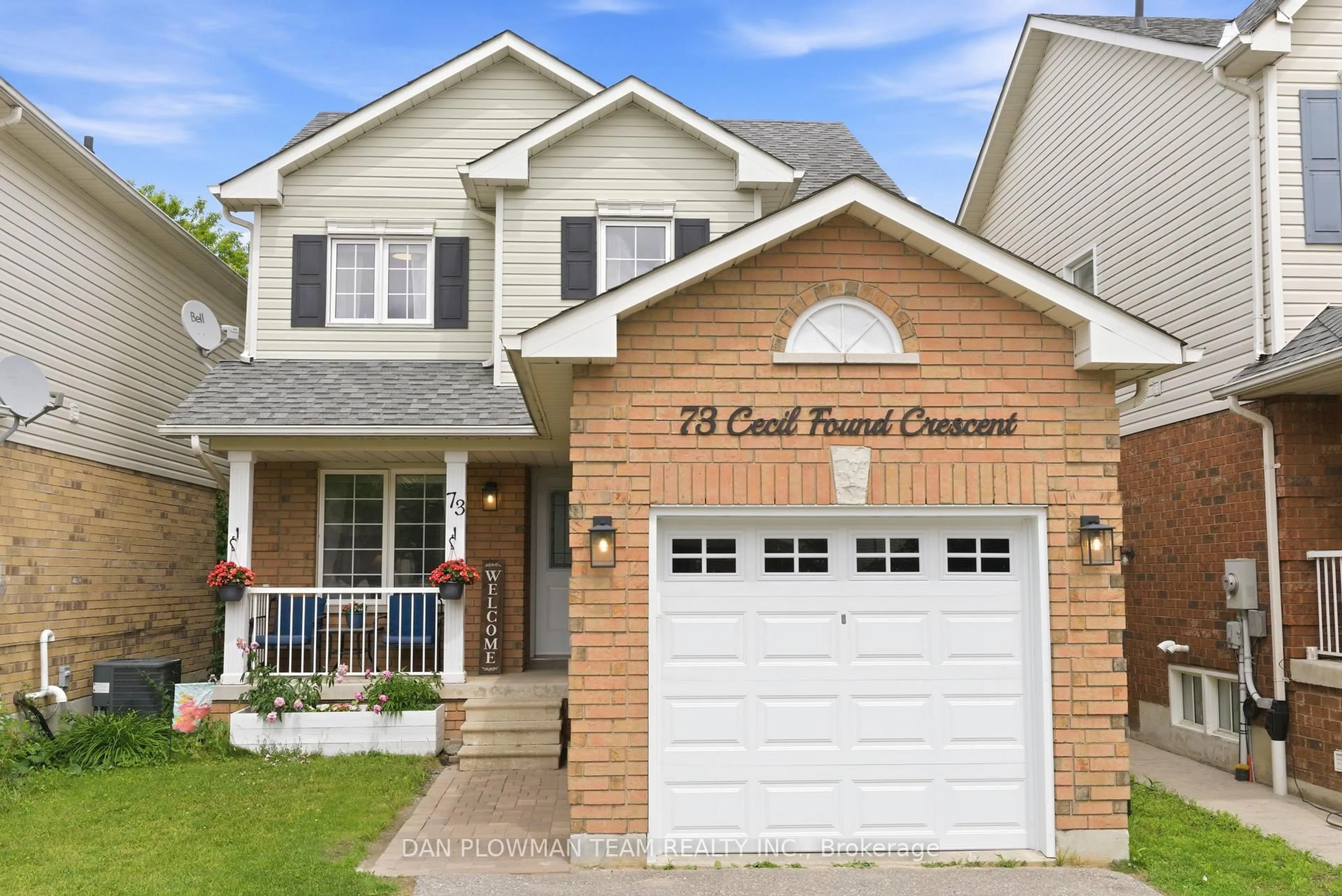Home with brick exterior material, street for 73 Cecil Found Cres, Clarington Ontario L1E 2W1