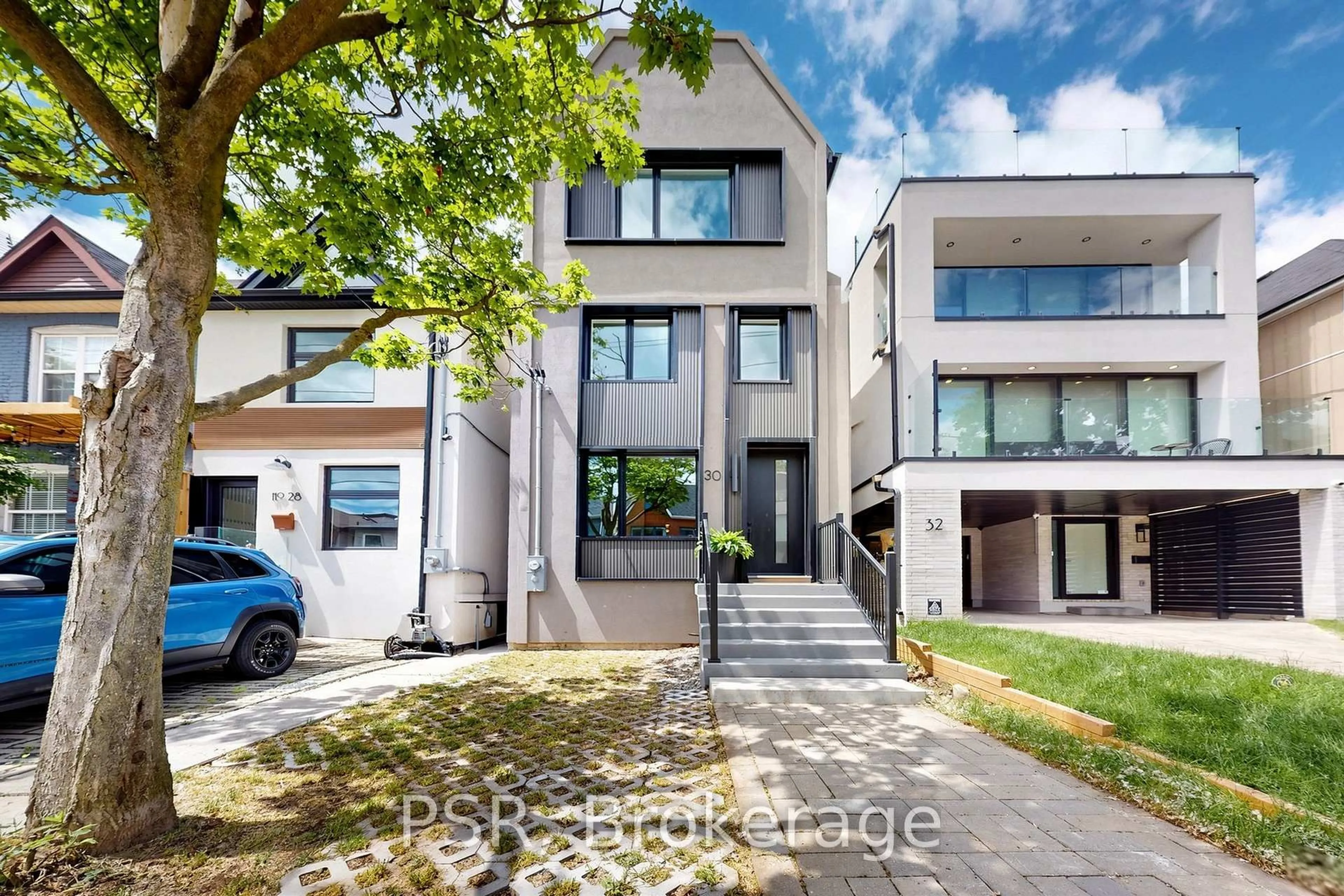 Home with brick exterior material, street for 30 Winnifred Ave, Toronto Ontario M4M 2X3