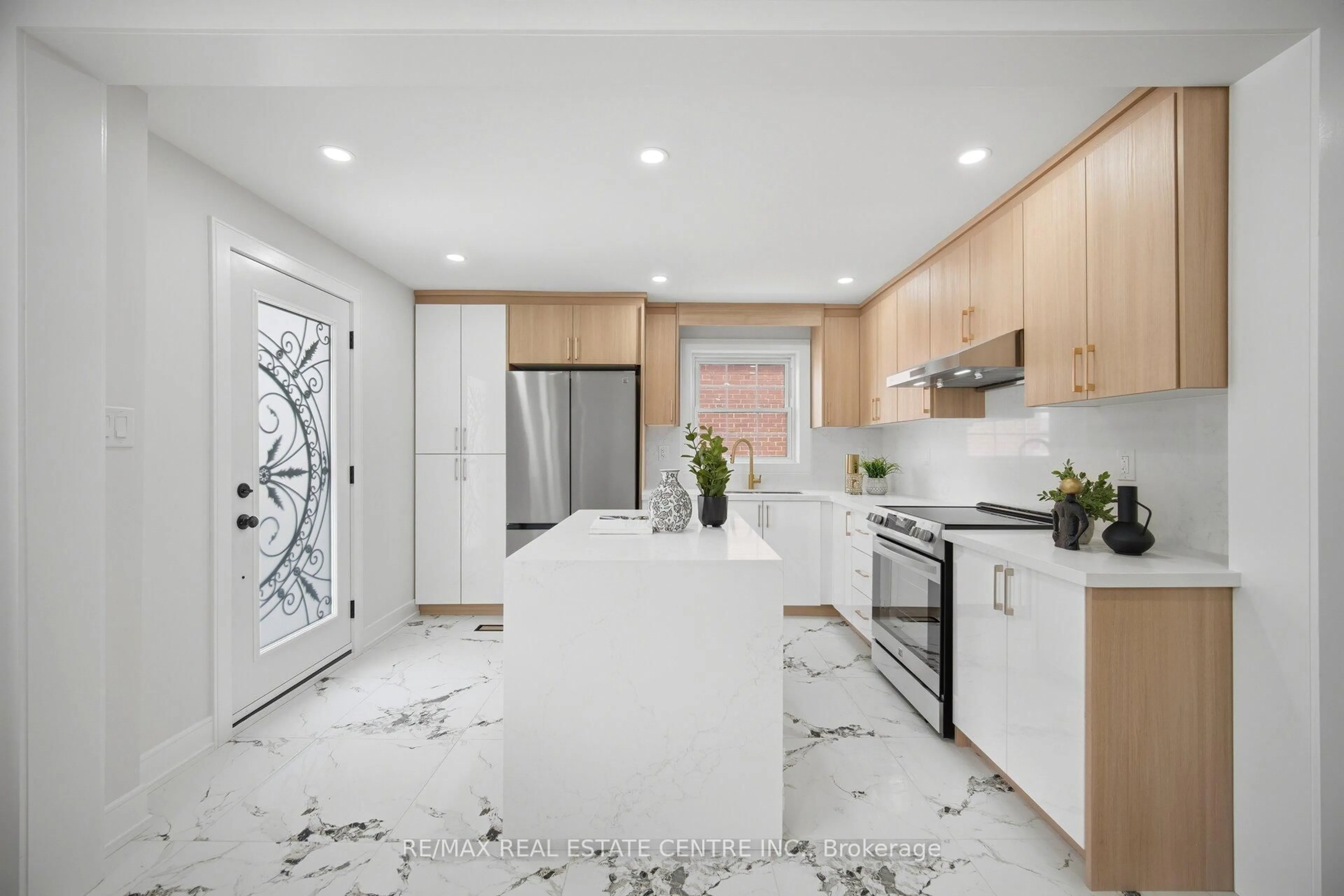 Contemporary kitchen, ceramic/tile floor for 109 Glencrest Blvd, Toronto Ontario M4B 1L9