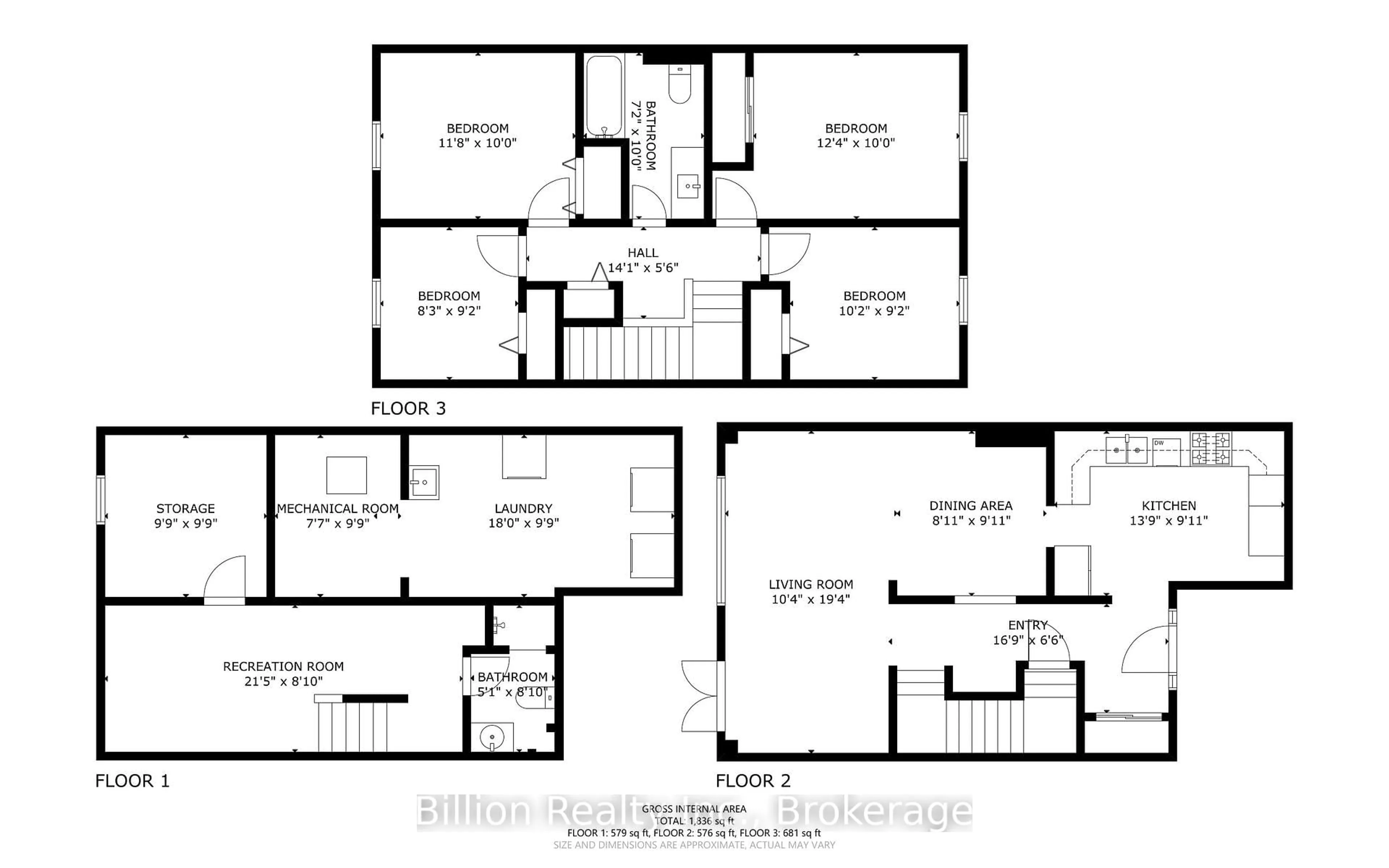 Floor plan for 96 Quantrell Tr, Toronto Ontario M1B 1L8