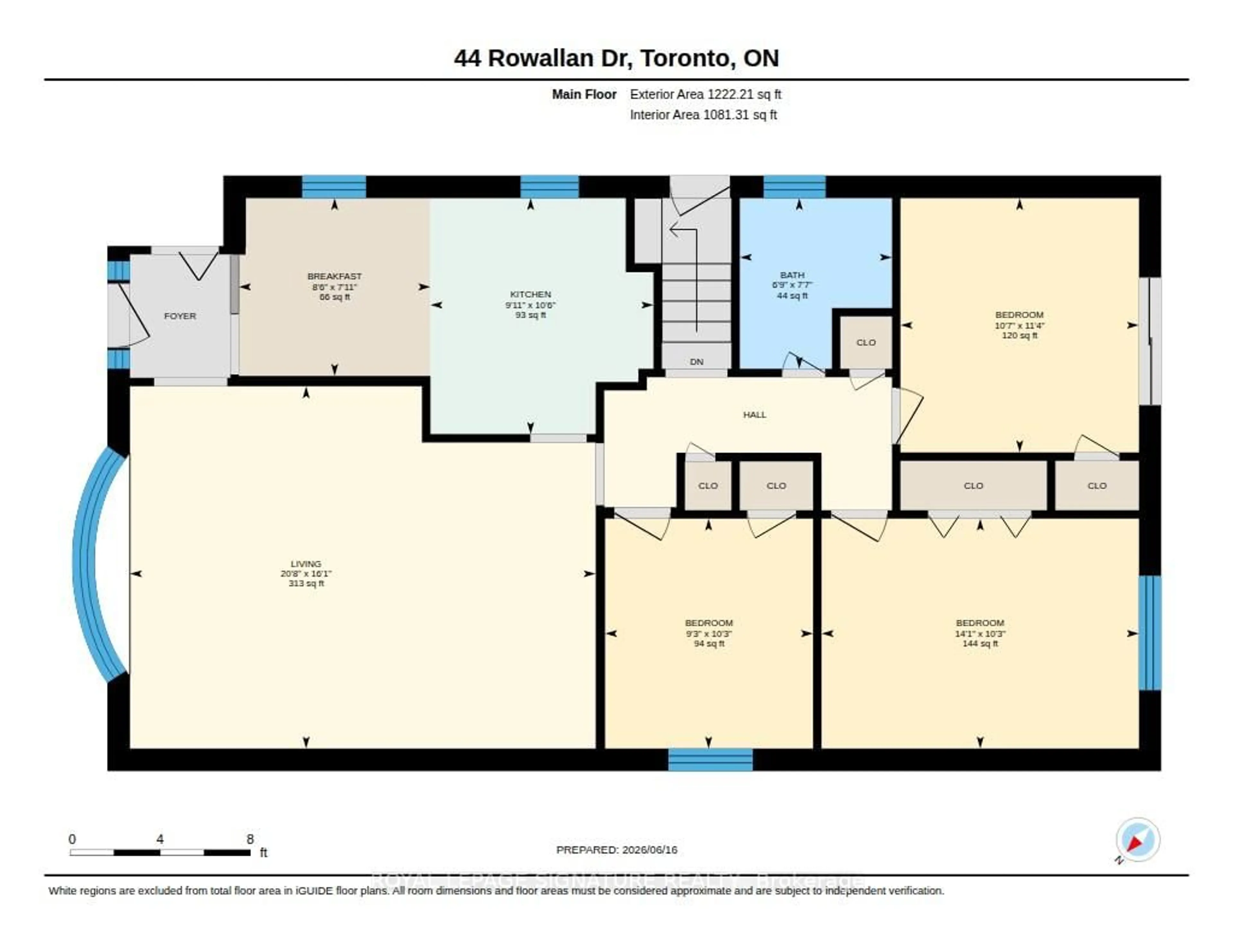 Floor plan for 44 Rowallan Dr, Toronto Ontario M1E 2Y6
