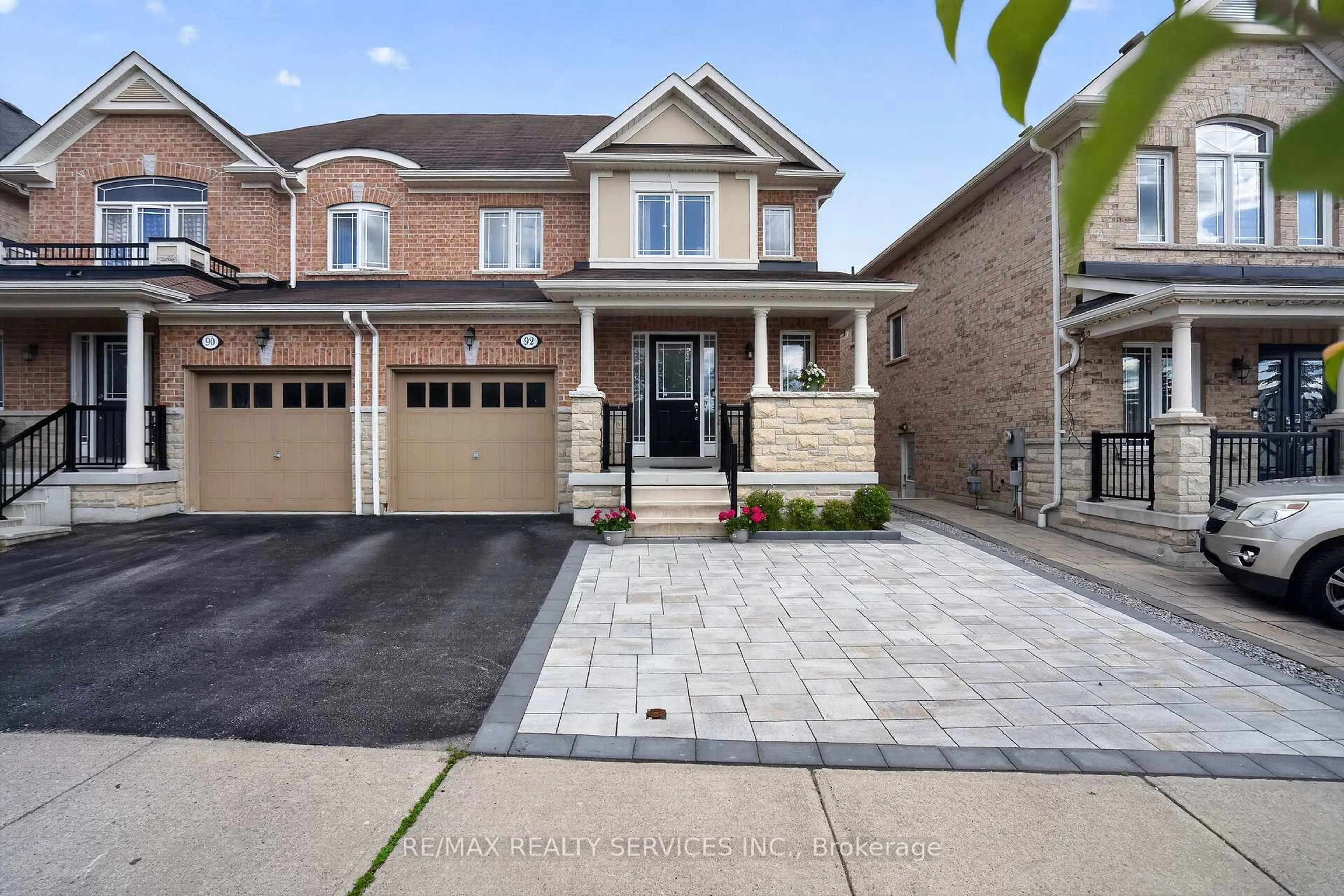Home with brick exterior material, street for 92 Snowling Dr, Ajax Ontario L1Z 0G1