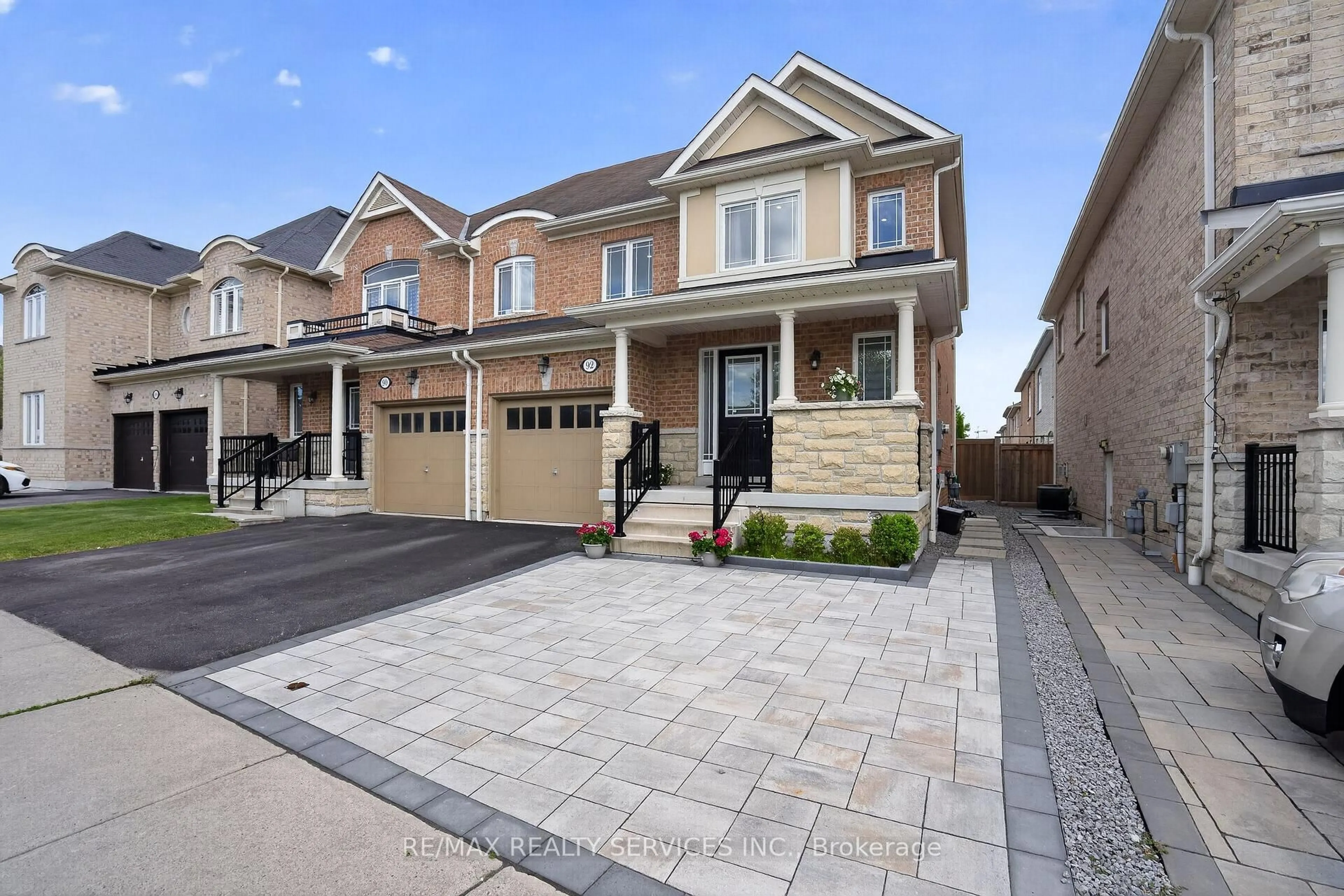 Home with brick exterior material, street for 92 Snowling Dr, Ajax Ontario L1Z 0G1