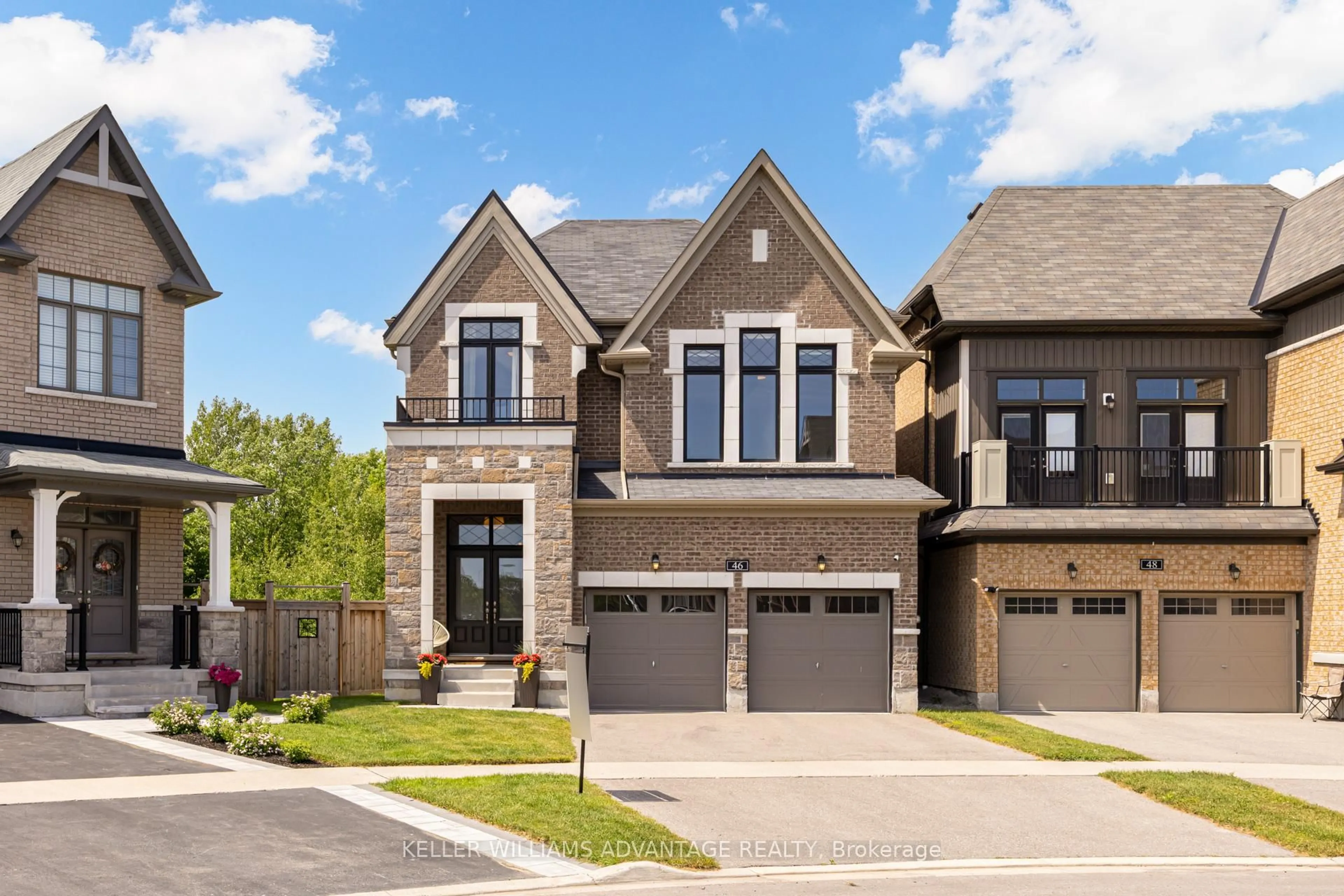 Home with brick exterior material, street for 46 Sutcliffe Dr, Whitby Ontario L1R 0R1