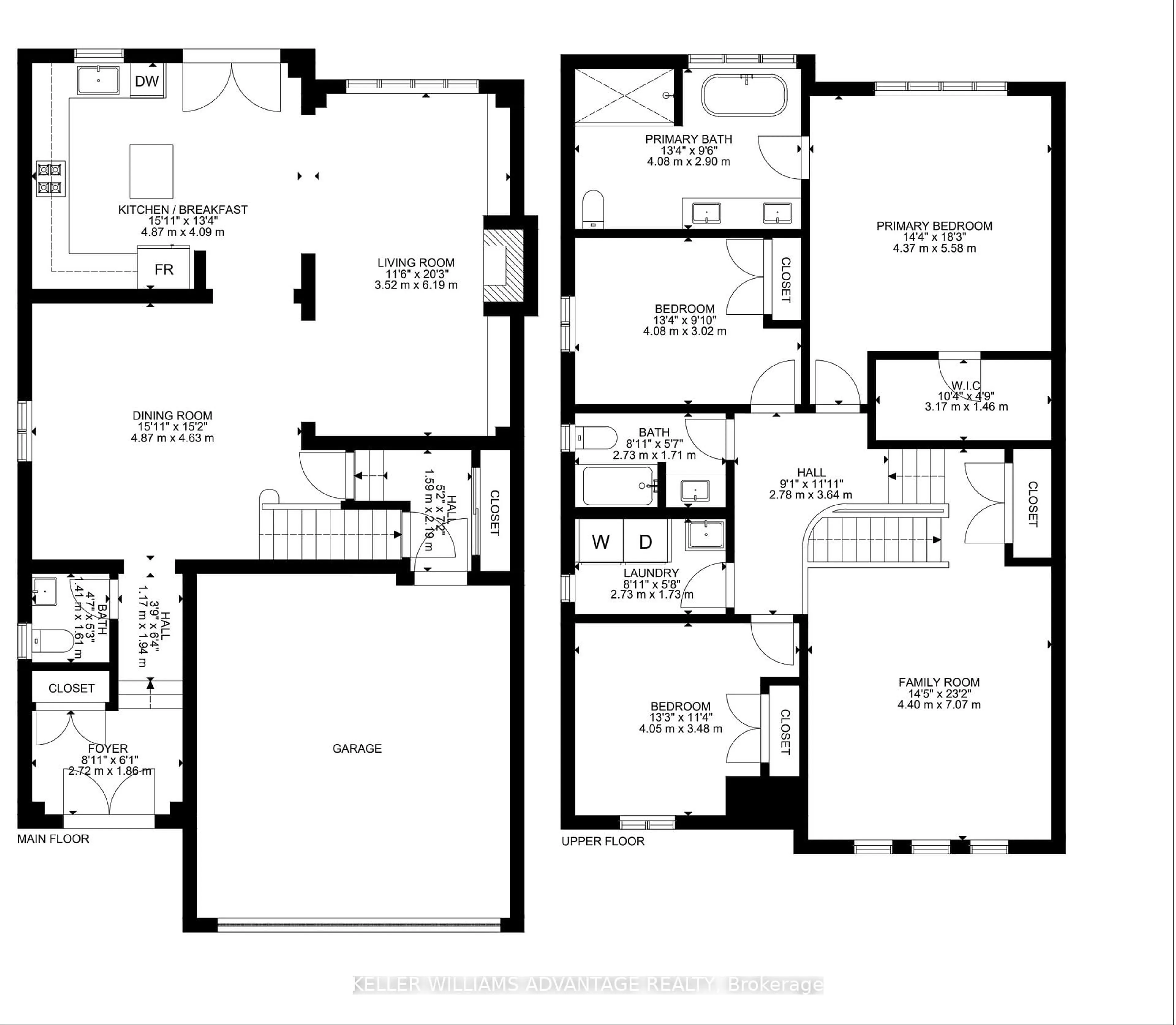 Floor plan for 46 Sutcliffe Dr, Whitby Ontario L1R 0R1