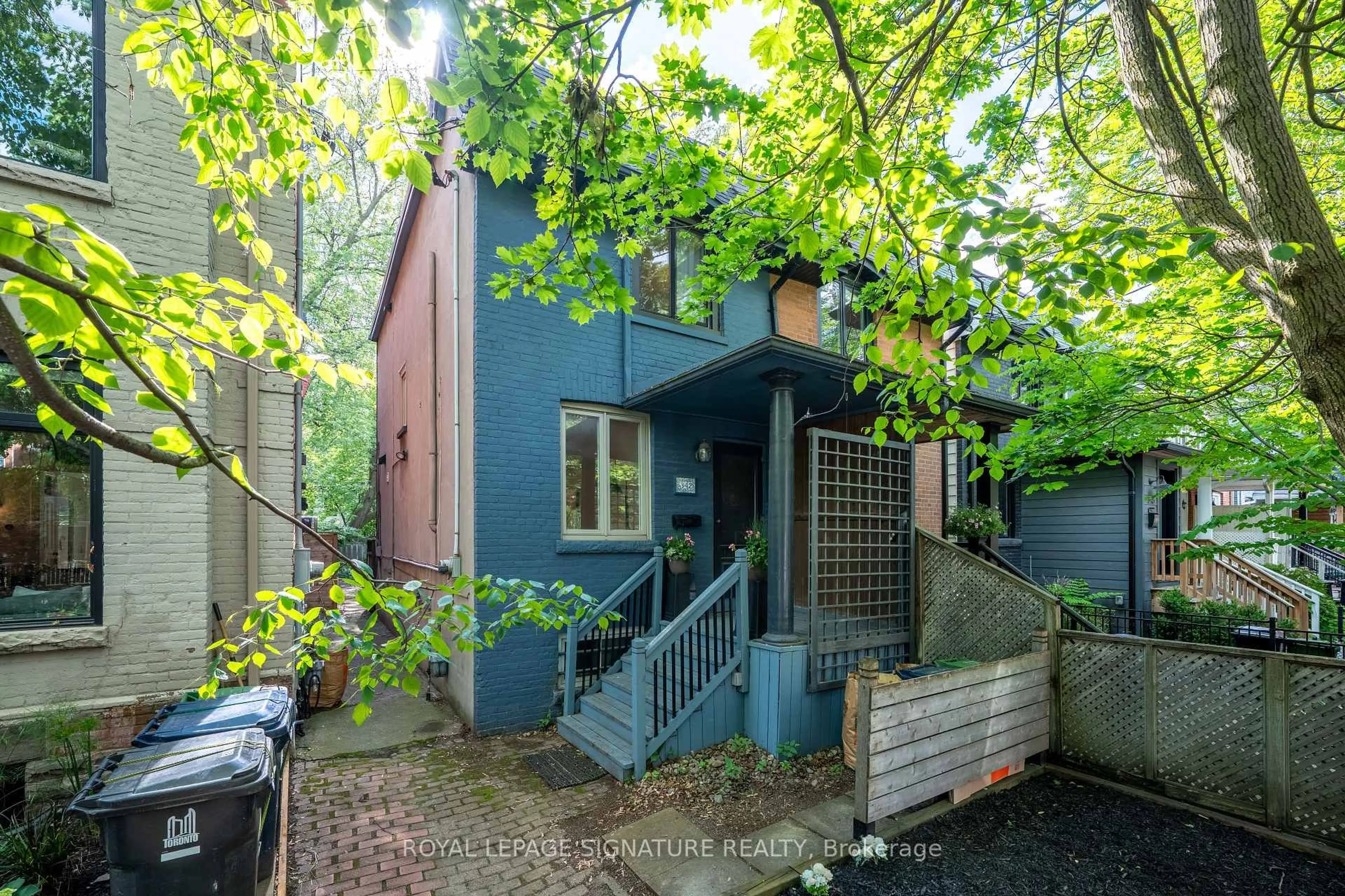 Home with brick exterior material, street for 342 Logan Ave, Toronto Ontario M4M 2N7
