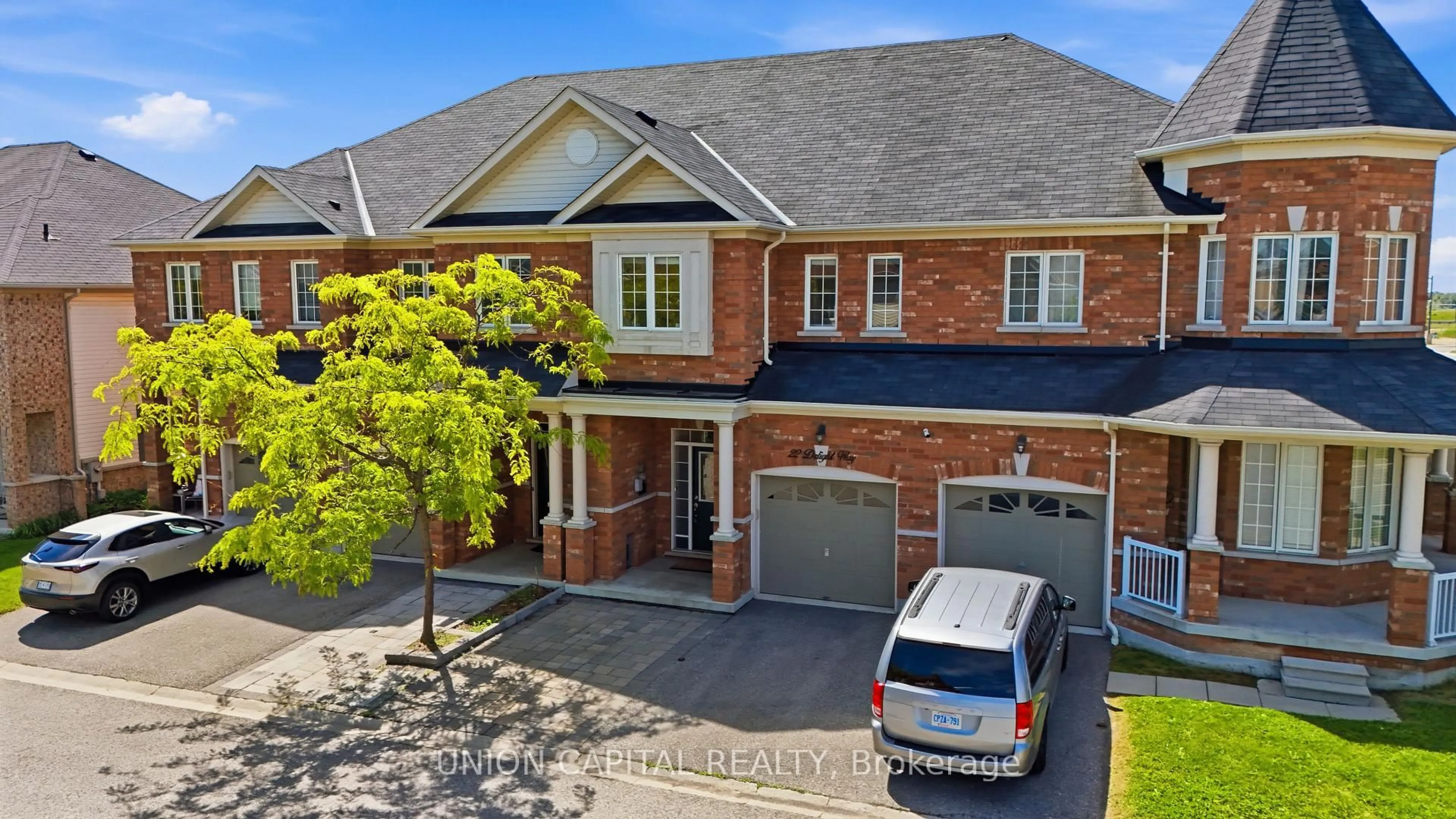 Home with brick exterior material, street for 22 Delight Way, Whitby Ontario L1M 0E9