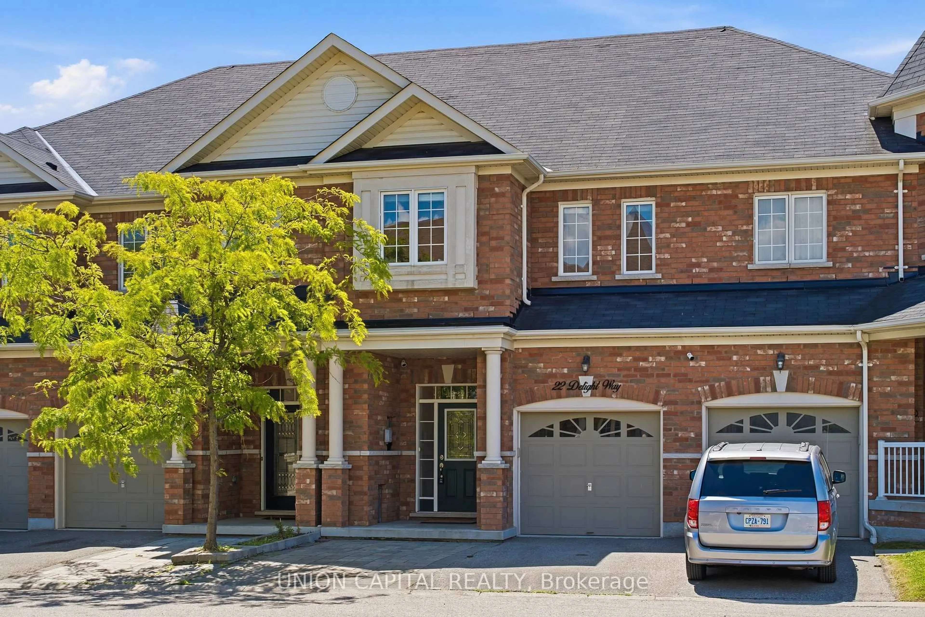 Home with brick exterior material, street for 22 Delight Way, Whitby Ontario L1M 0E9