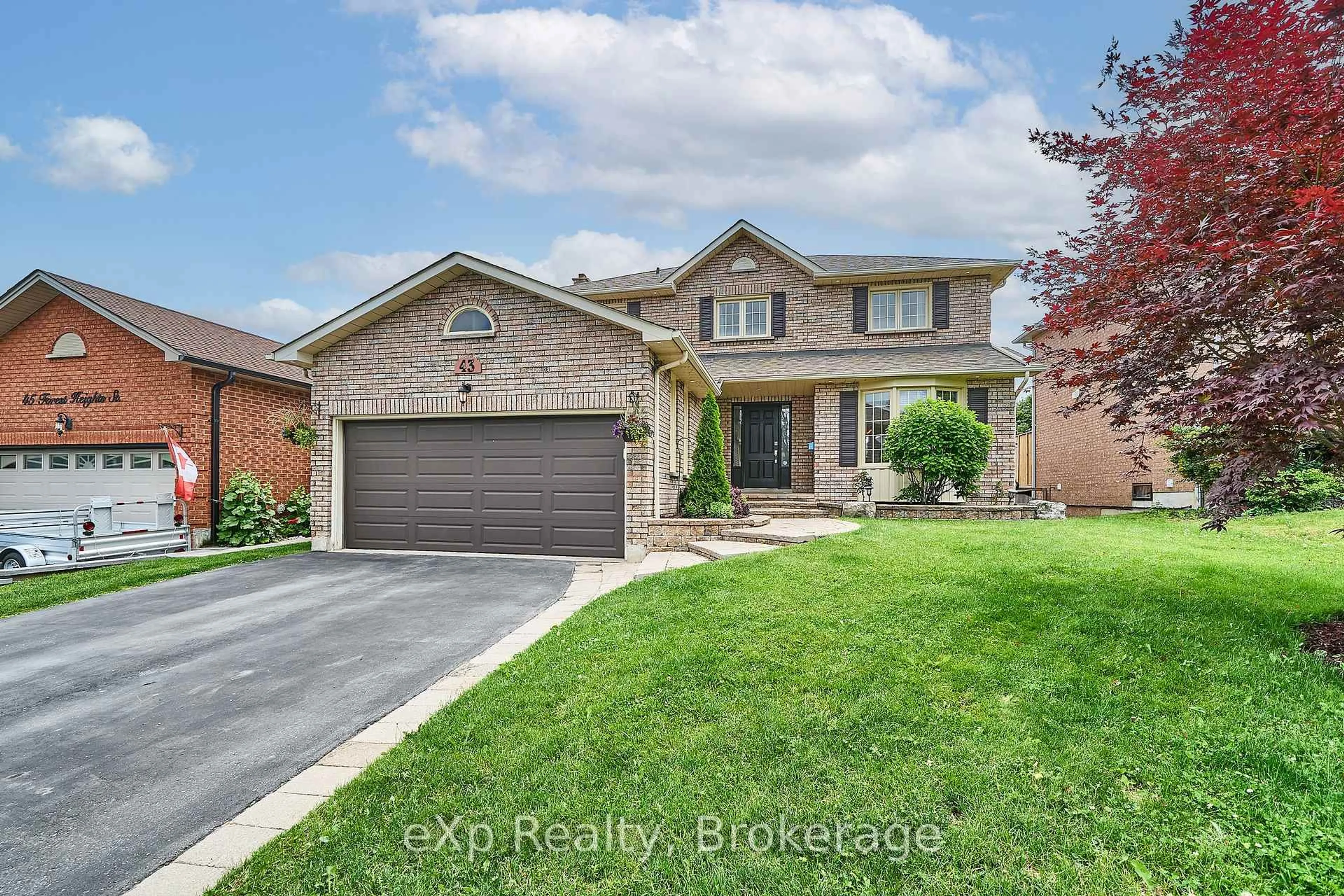 Home with brick exterior material, street for 43 Forest Heights St, Whitby Ontario L1R 1T7