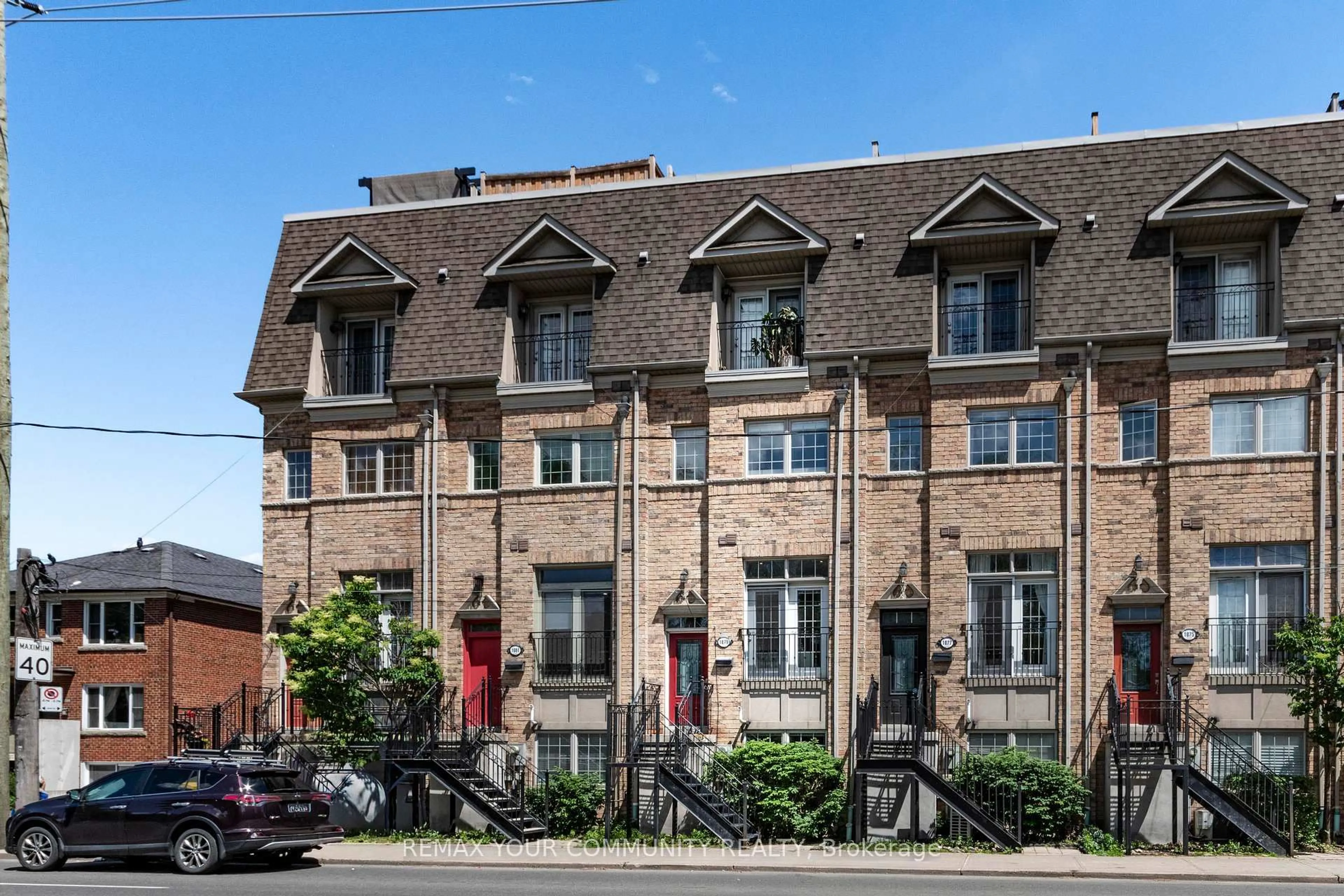 Home with brick exterior material, street for 1079 Broadview Ave, Toronto Ontario M4K 2S4