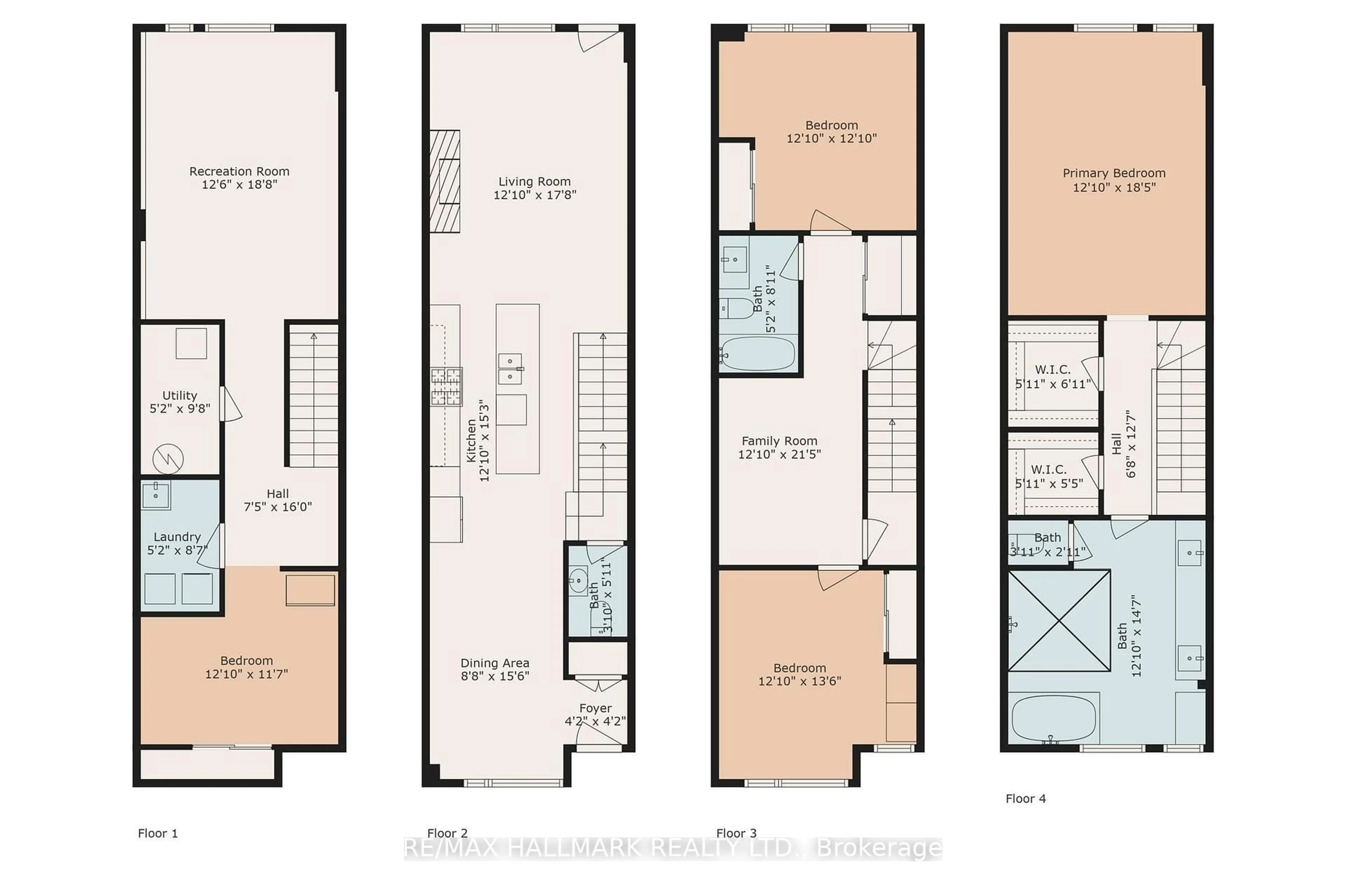 Floor plan for 68 Boulton Ave, Toronto Ontario M4M 2J5
