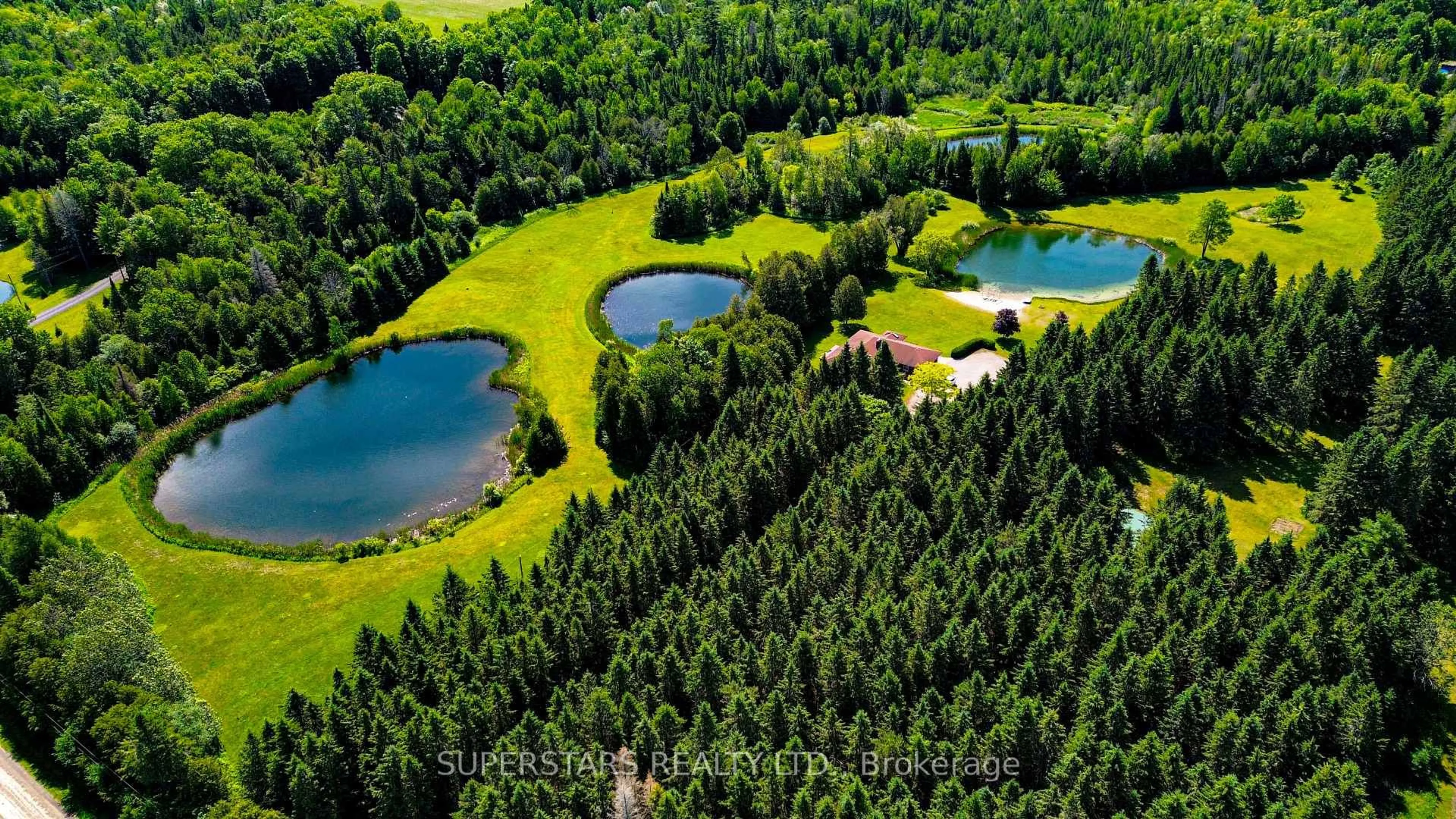 A pic from outside/outdoor area/front of a property/back of a property/a pic from drone, forest/trees view for 3580 McKee Rd, Scugog Ontario L0B 1B0