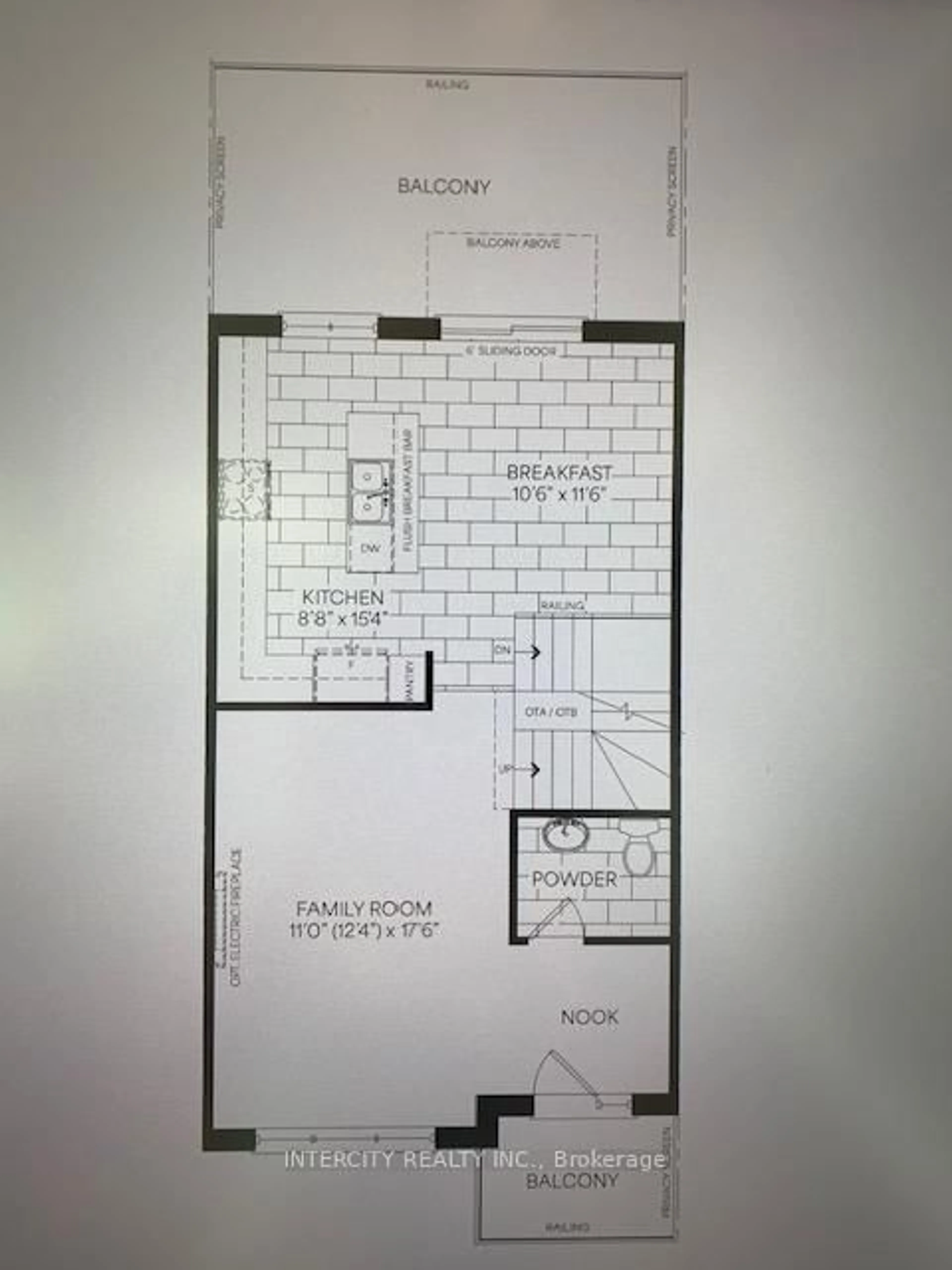 Floor plan for 123-3 Boscombe Lane, Whitby Ontario L1M 1Z5