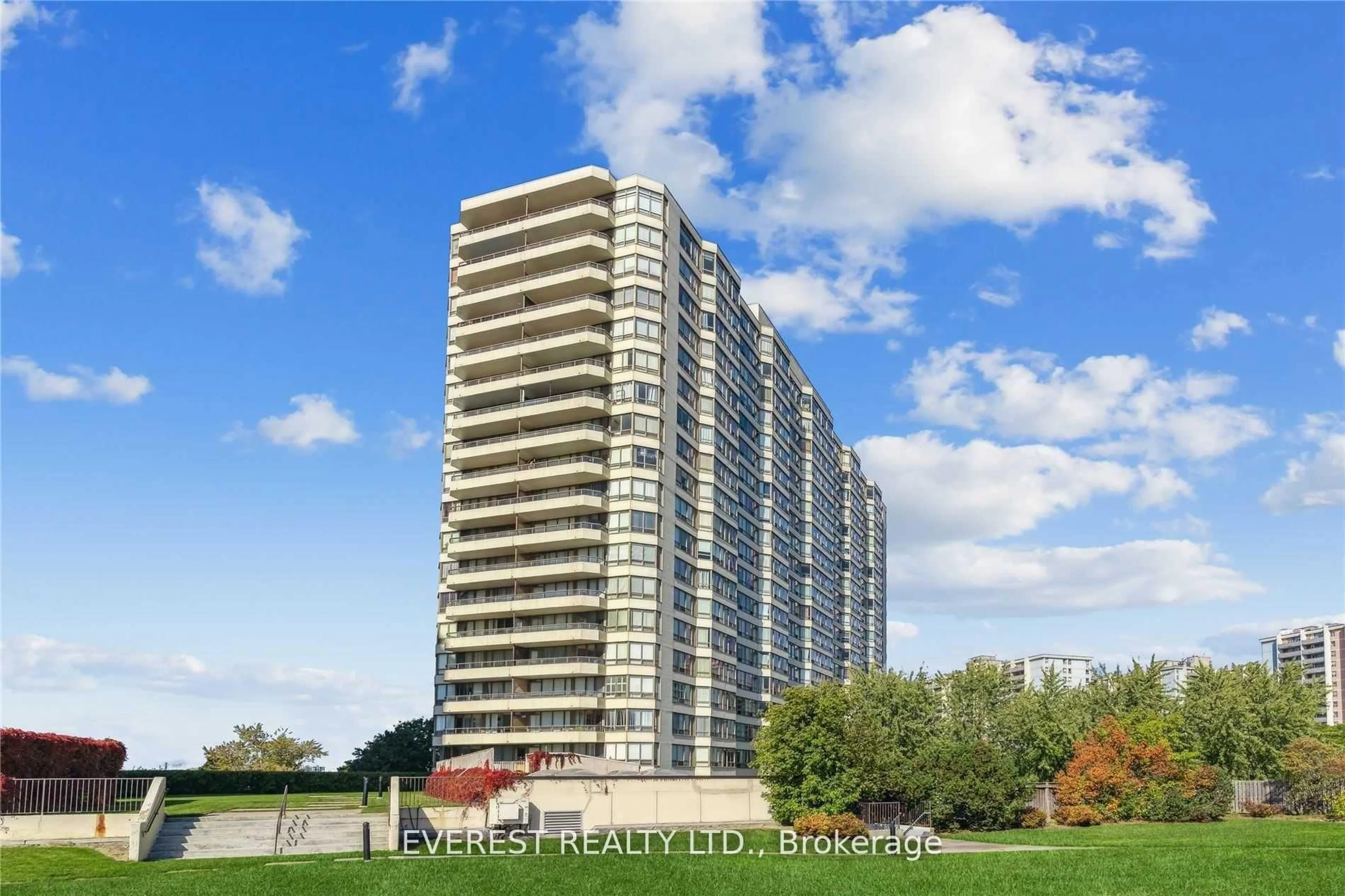 A pic from outside/outdoor area/front of a property/back of a property/a pic from drone, building for 5 Greystone Walk Dr #1405, Toronto Ontario M1K 5J5