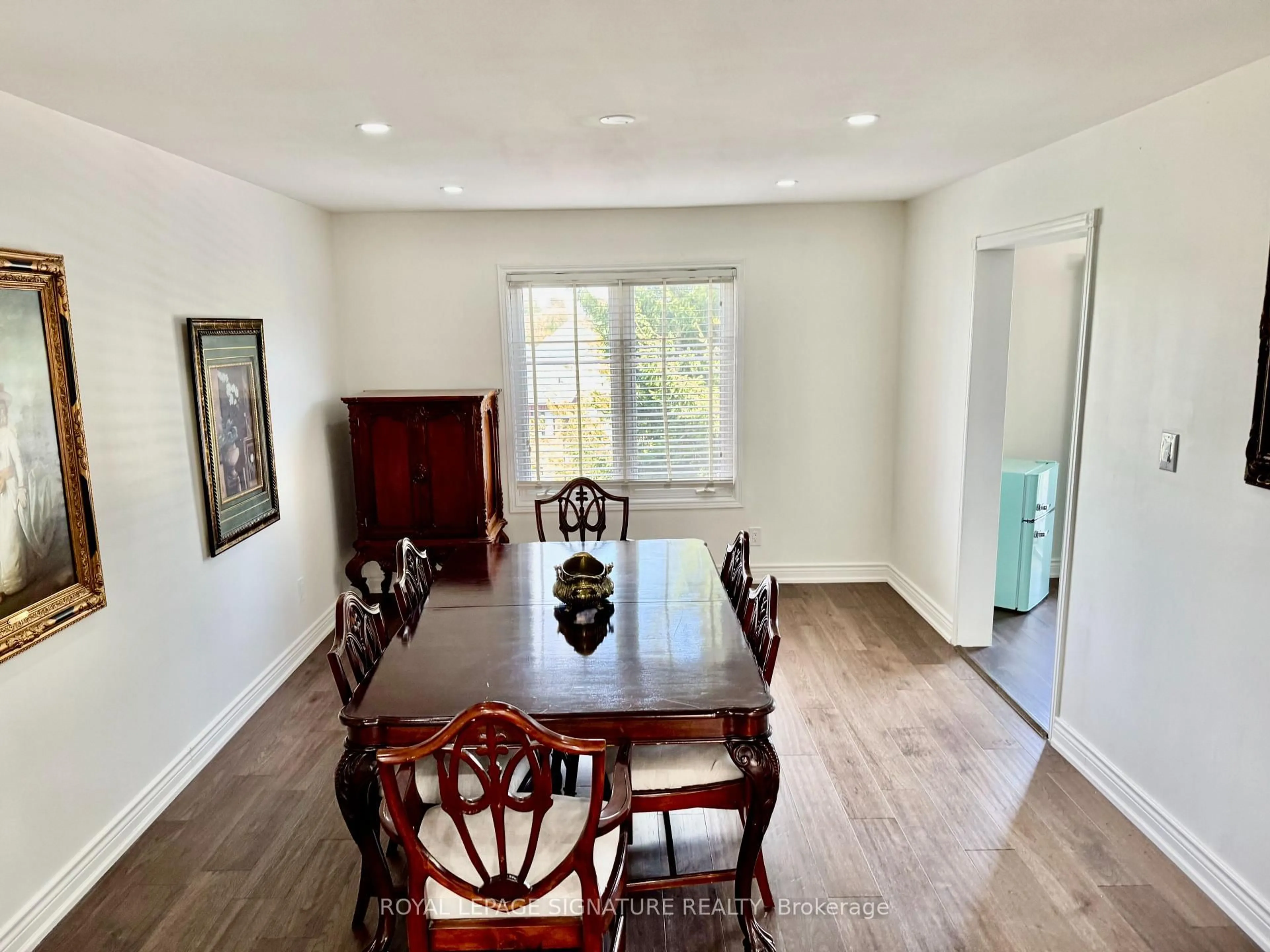 Dining room, wood/laminate floor for 1813 Spruce Hill Rd, Pickering Ontario L1V 1S5