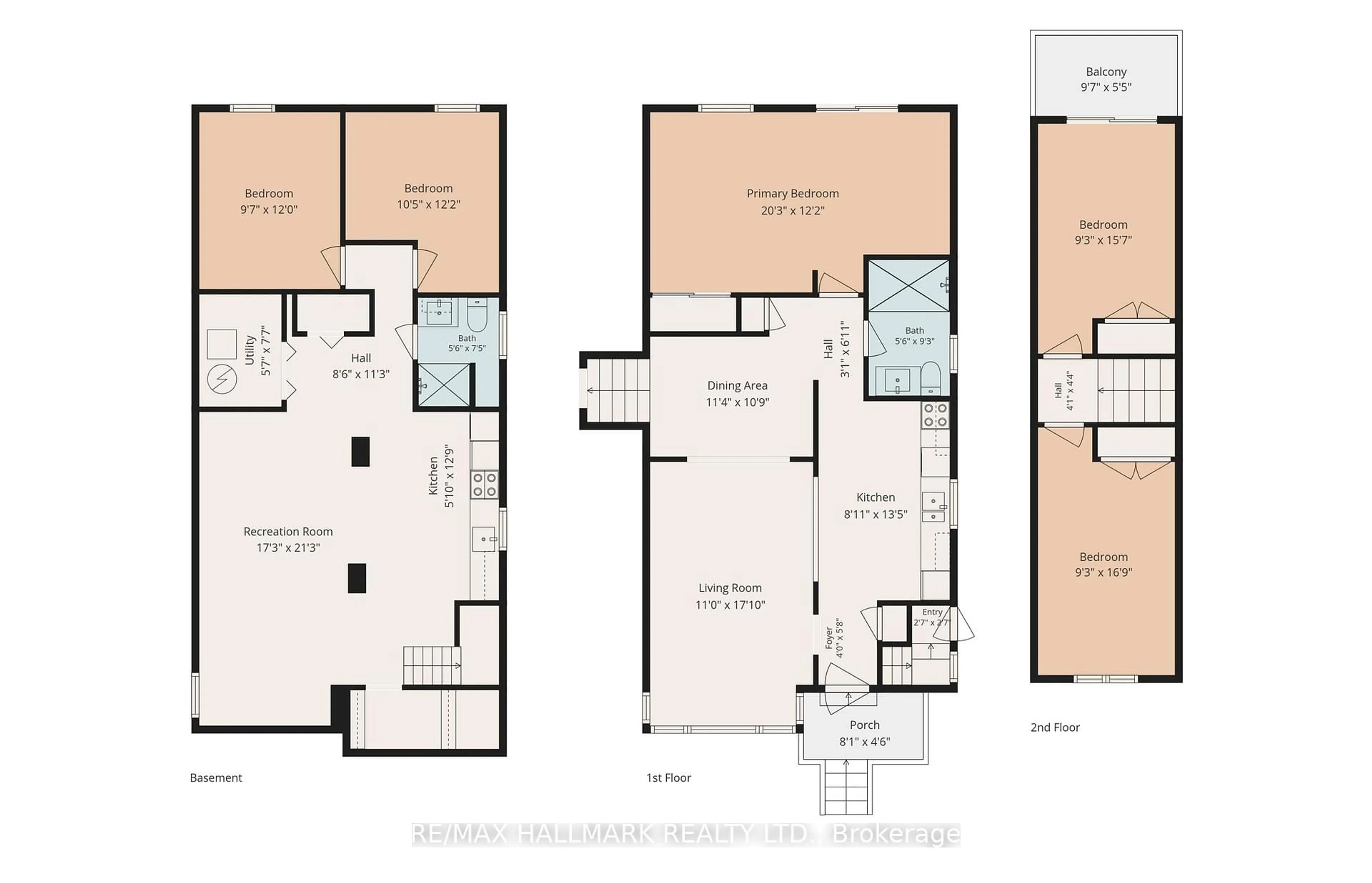 Floor plan for 8 Davies Cres, Toronto Ontario M4J 2X5
