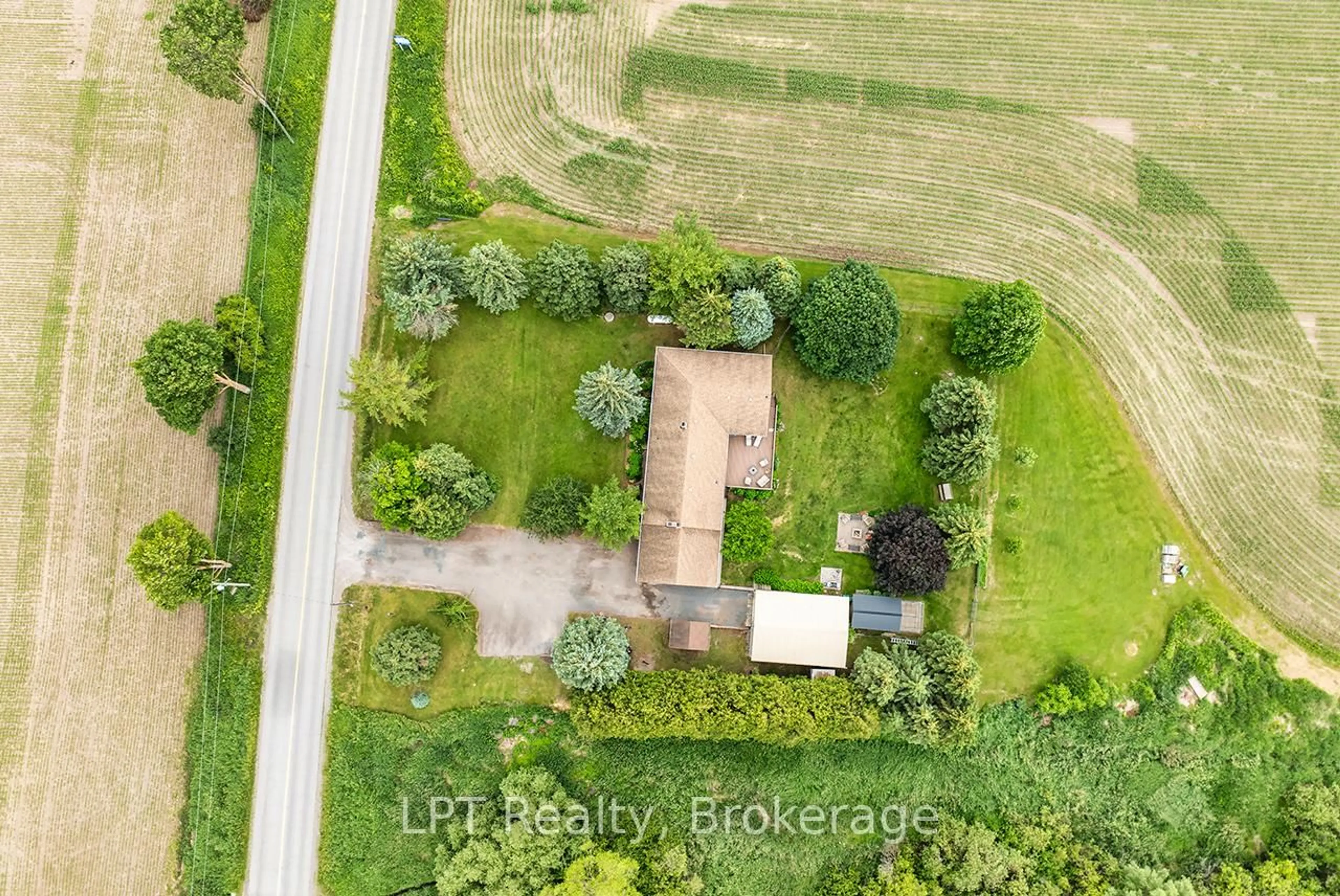A pic from outside/outdoor area/front of a property/back of a property/a pic from drone, street for 1441 Concession Road 6 Rd, Clarington Ontario L0B 1J0