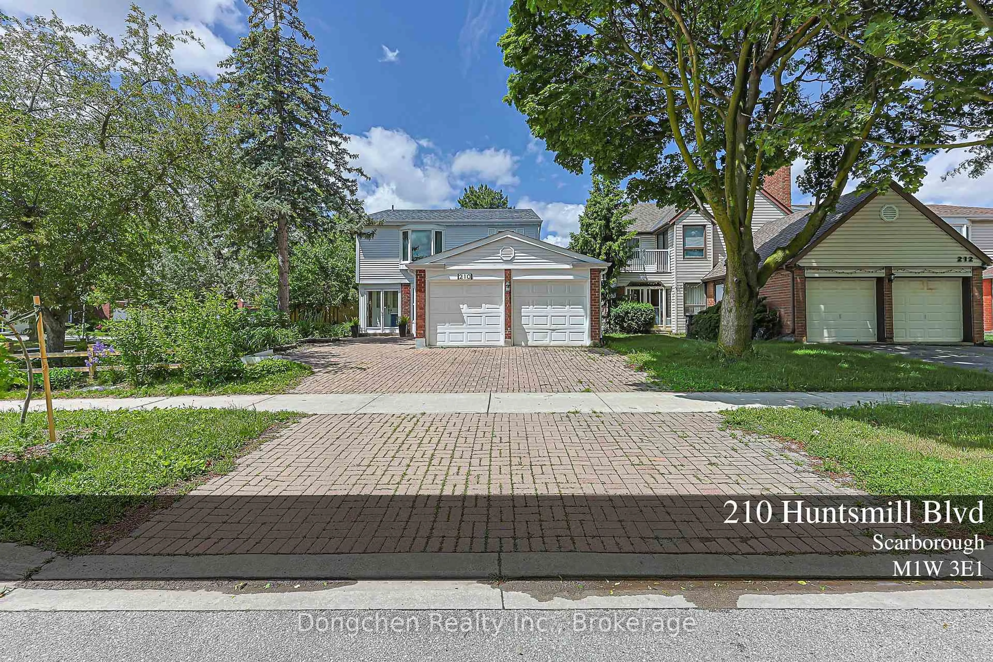 Home with brick exterior material, street for 210 Huntsmill Blvd, Toronto Ontario M1W 3E1