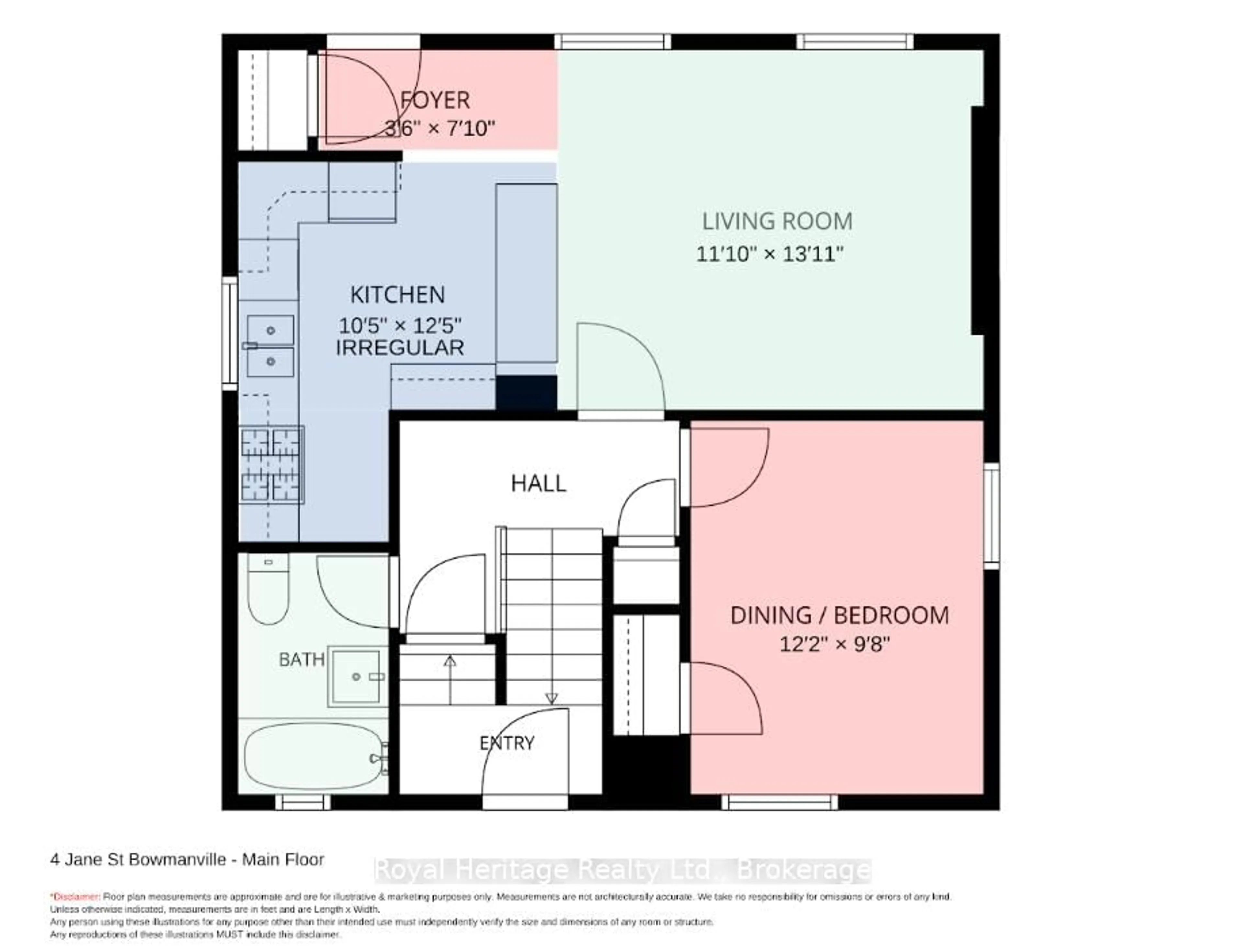 Floor plan for 4 Jane St, Clarington Ontario L1C 1G1
