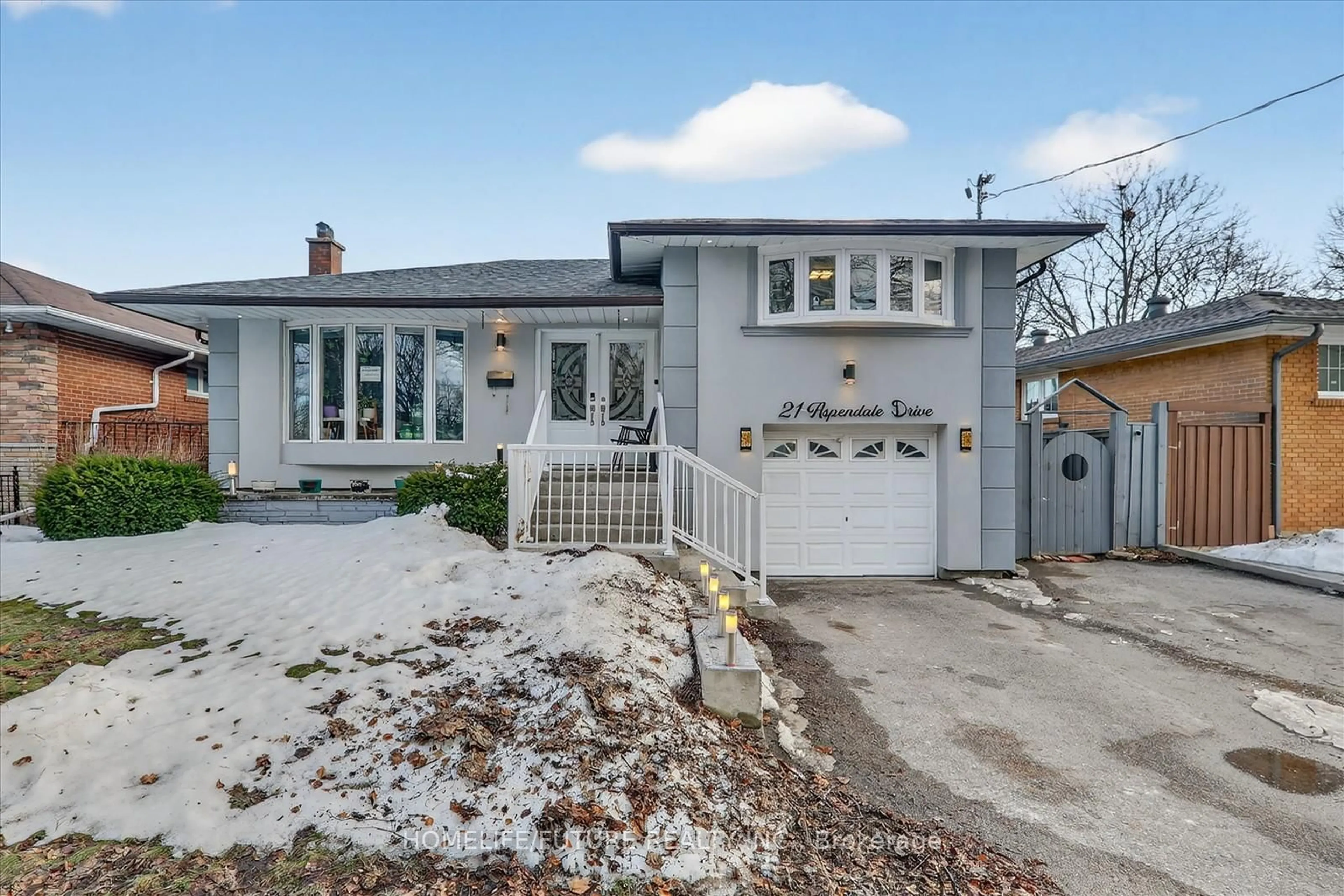 Home with brick exterior material, street for 21 Aspendale Dr, Toronto Ontario M1P 4J7