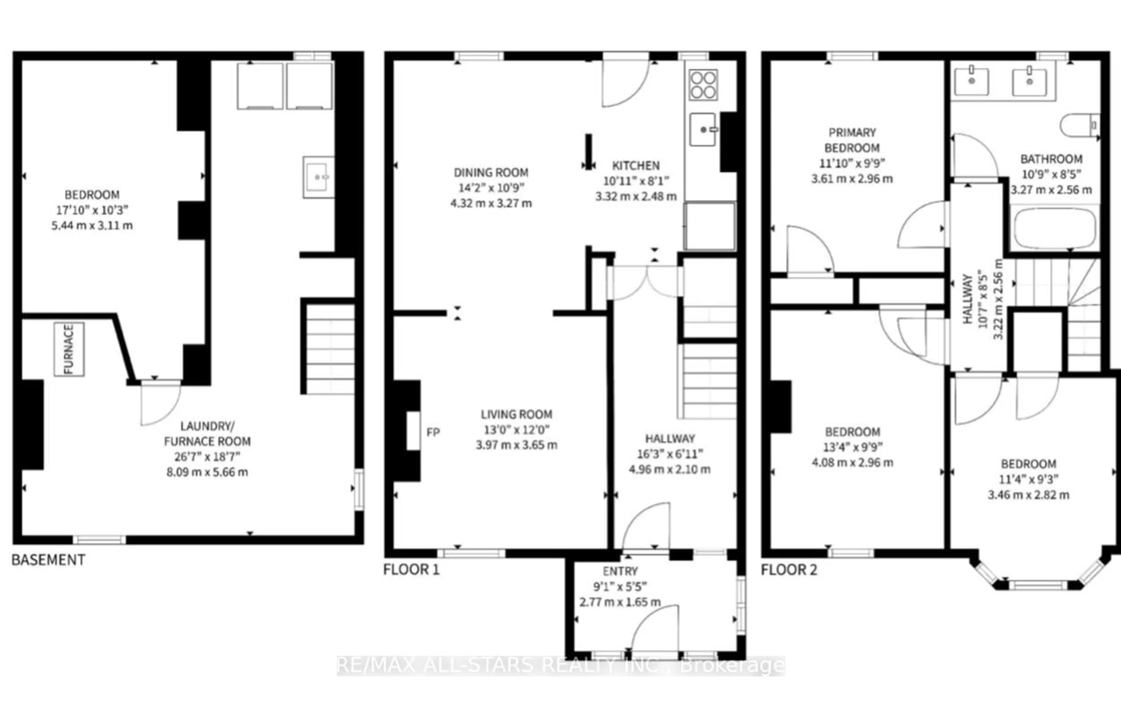 Floor plan for 9 Cherry Nook Gdns, Toronto Ontario M4L 1J5