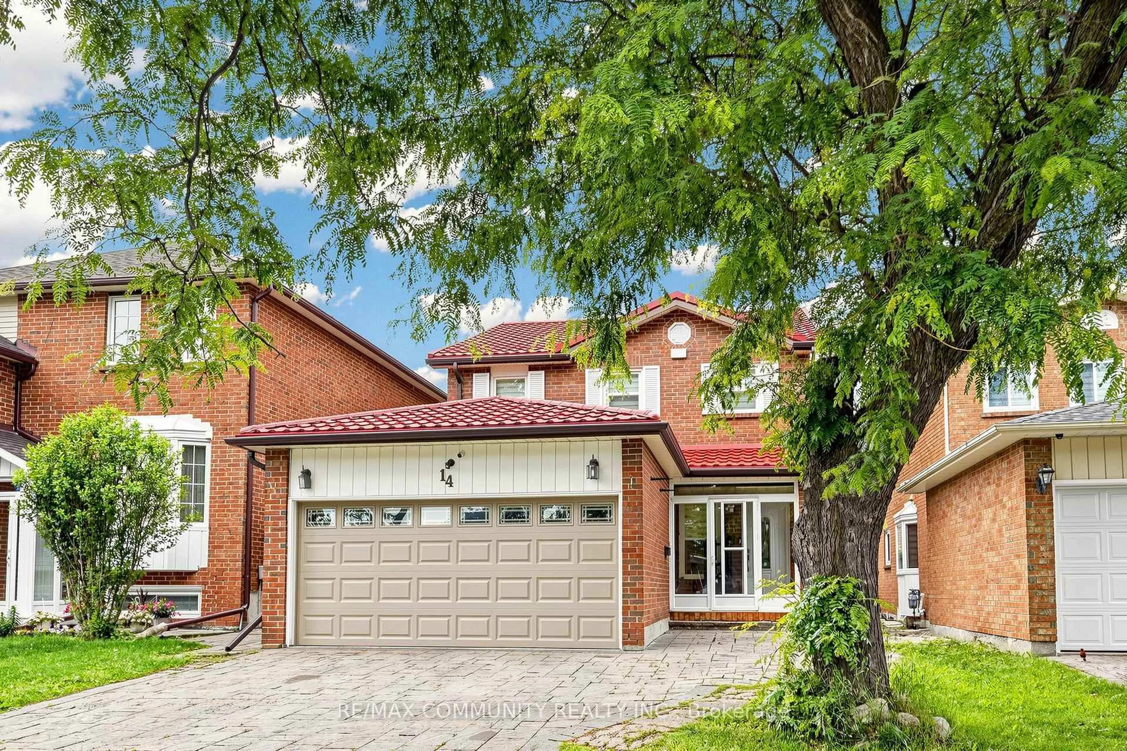Home with brick exterior material, street for 14 Presidents Crt, Toronto Ontario M1V 3E8