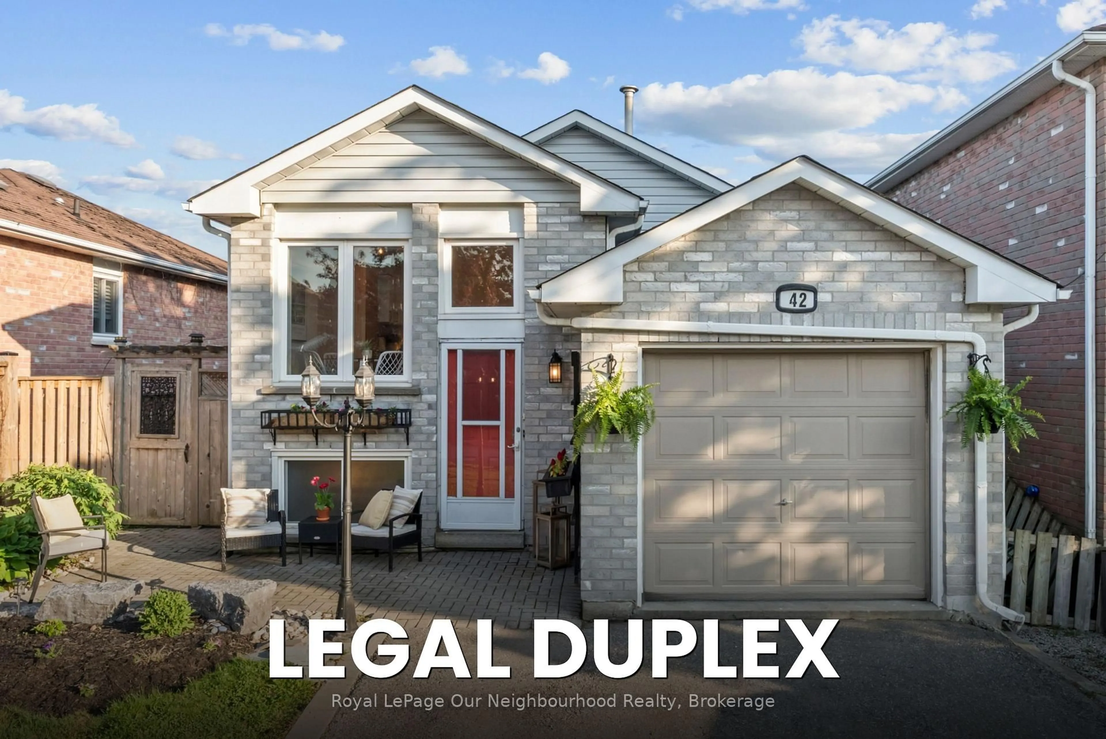 Home with vinyl exterior material, street for 42 Glanville Cres, Clarington Ontario L1C 4L7