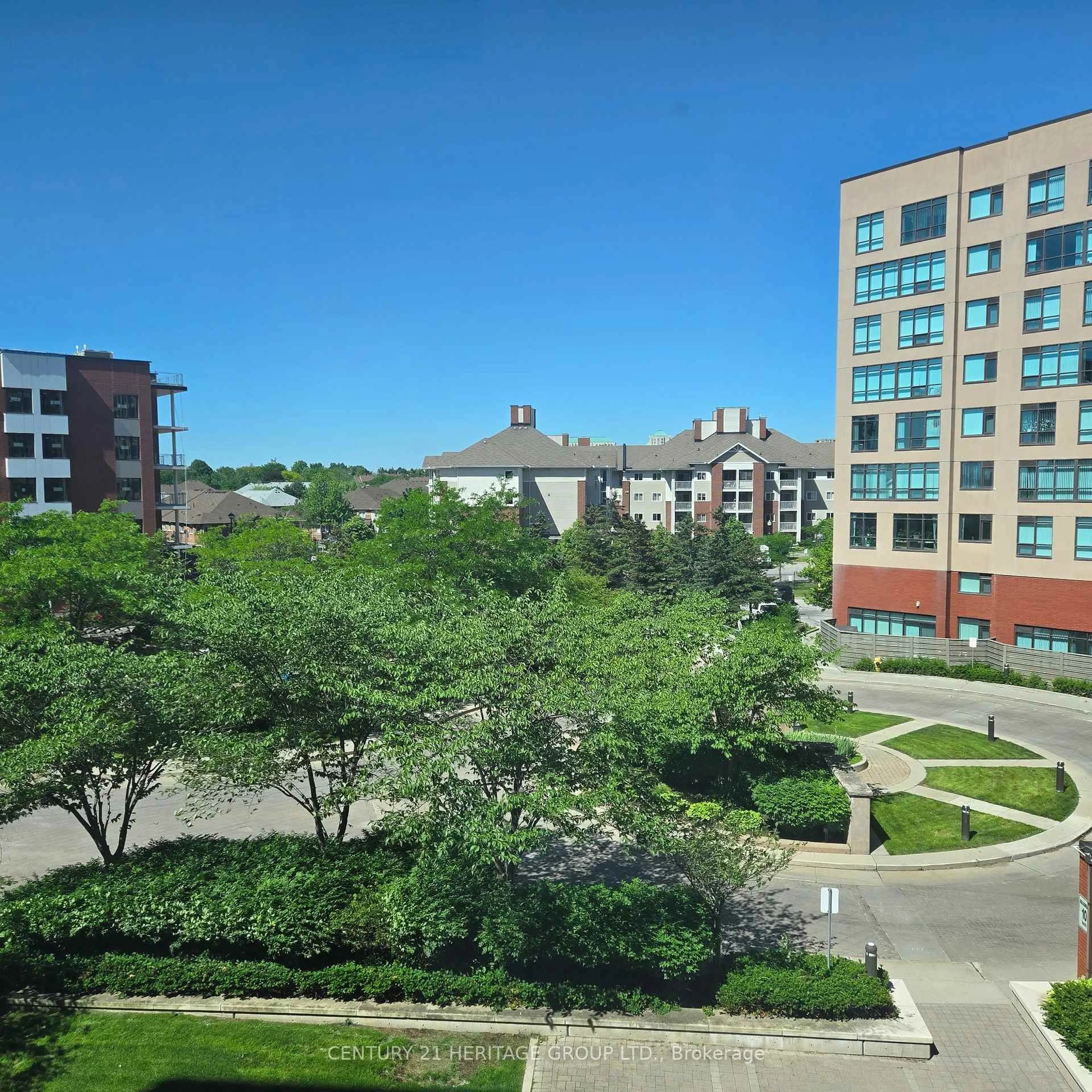 A pic from outside/outdoor area/front of a property/back of a property/a pic from drone, city buildings view from balcony for 90 Scottfield Dr #319, Toronto Ontario M1S 5W4
