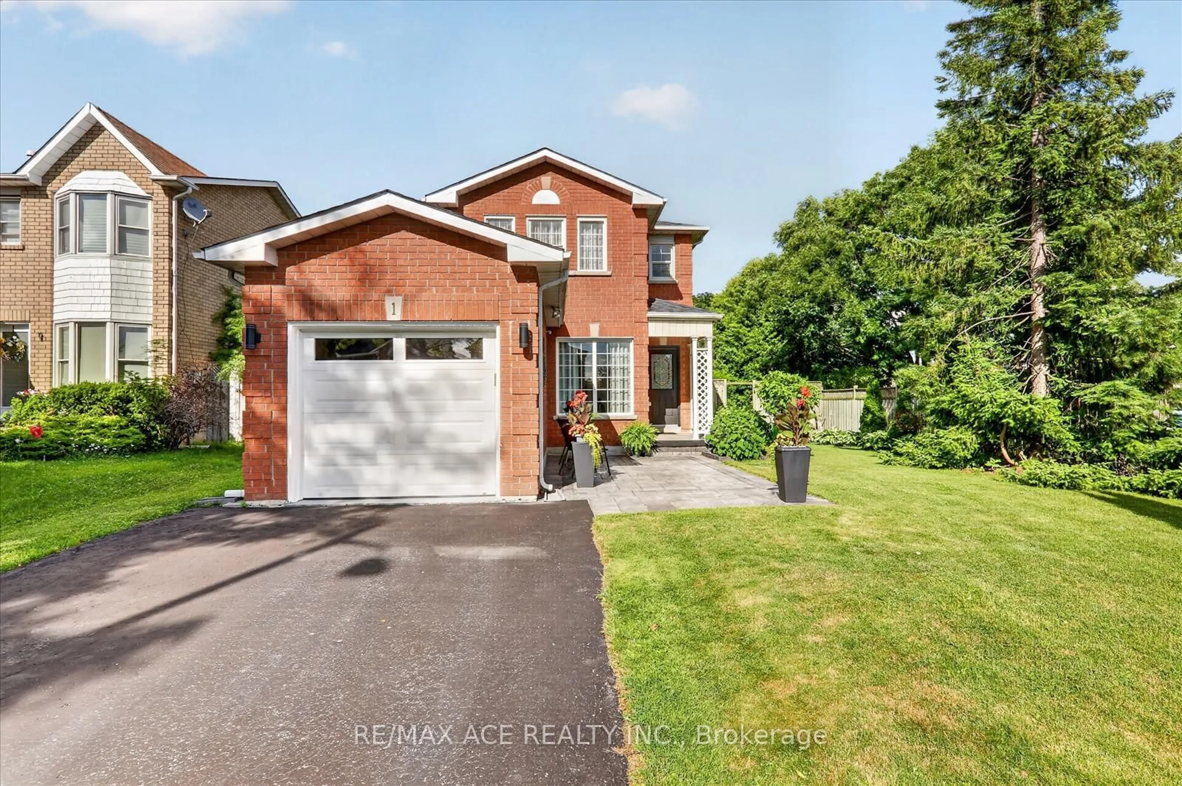 Home with brick exterior material, street for 1 Aldcroft Cres, Clarington Ontario L1C 4P2