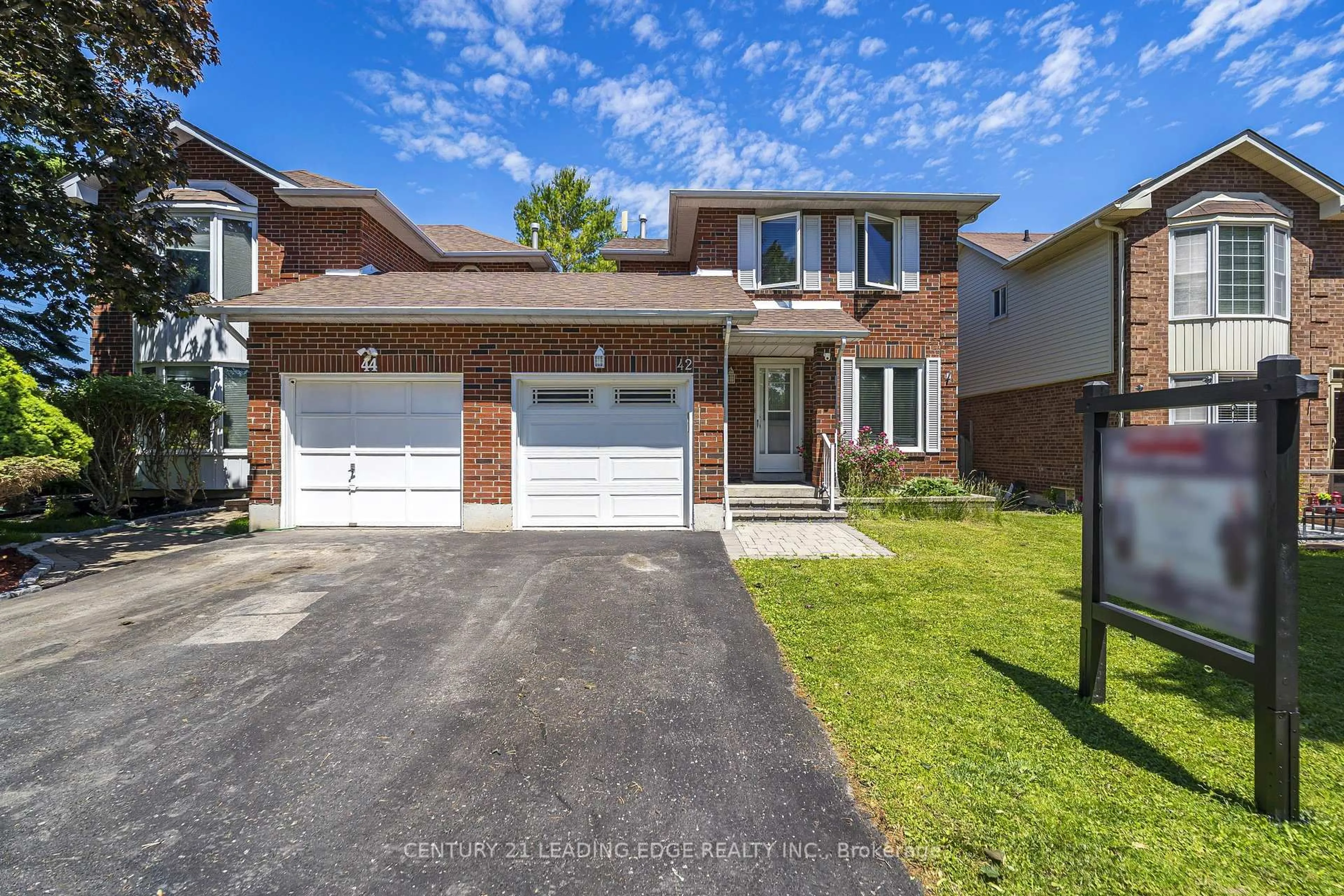 Home with brick exterior material, street for 42 Hewitt Cres, Ajax Ontario L1S 7A4