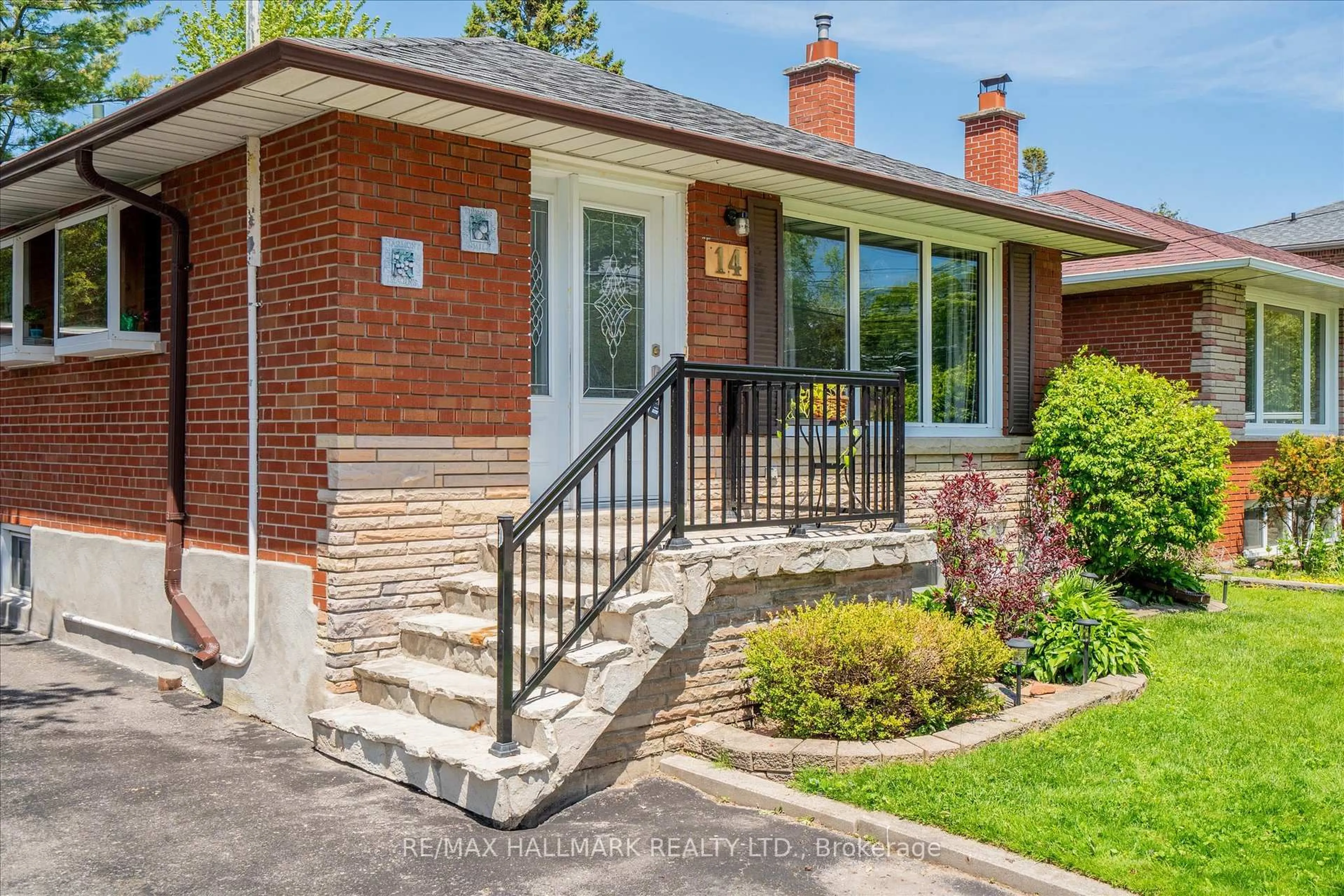 Home with brick exterior material, street for 14 Fintona Ave, Toronto Ontario M1E 1V3