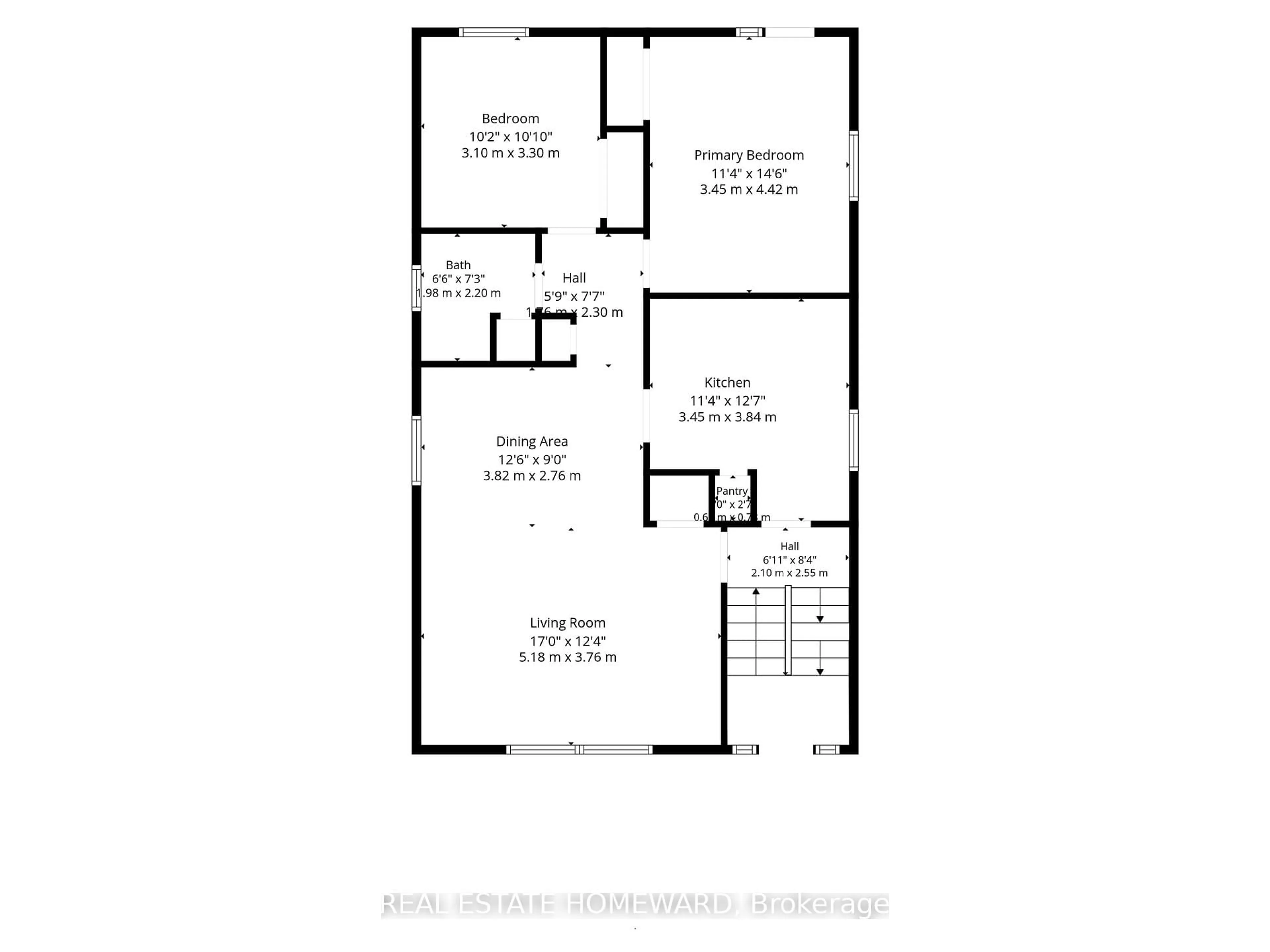 Floor plan for 170 Wheeler Ave, Toronto Ontario M4L 3V4