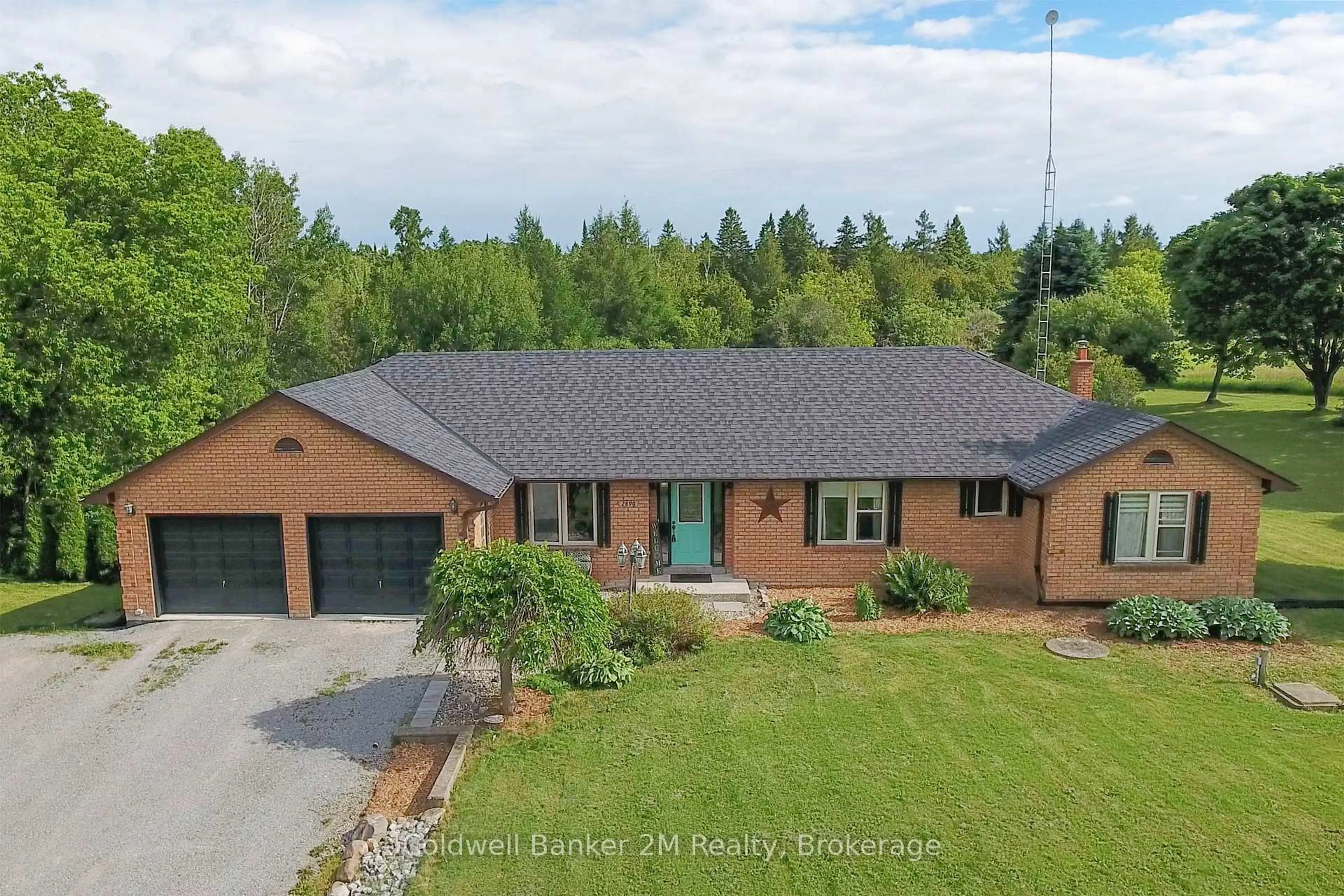 A pic from outside/outdoor area/front of a property/back of a property/a pic from drone, unknown for 2890 Church St, Scugog Ontario L0B 1B0