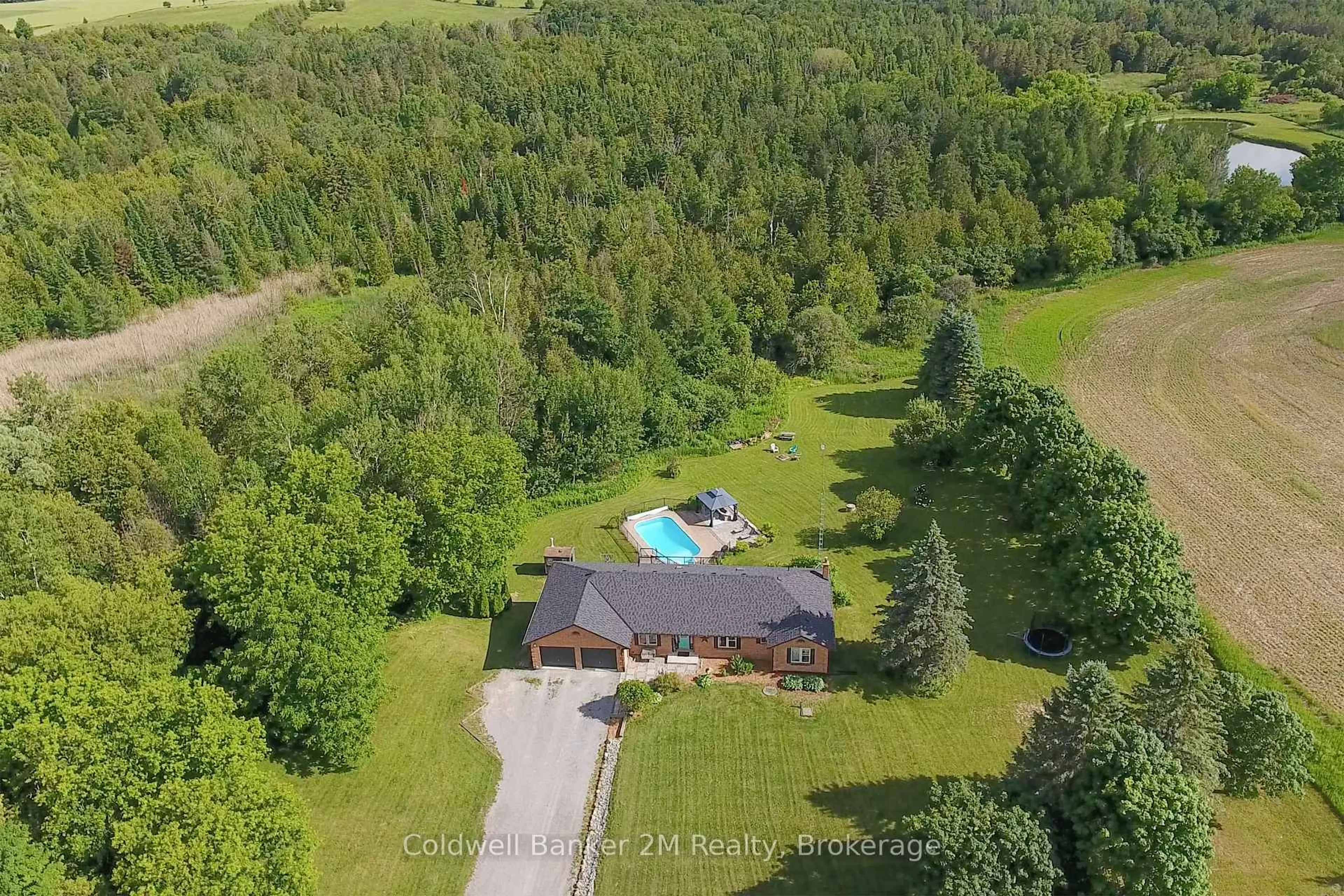 A pic from outside/outdoor area/front of a property/back of a property/a pic from drone, unknown for 2890 Church St, Scugog Ontario L0B 1B0