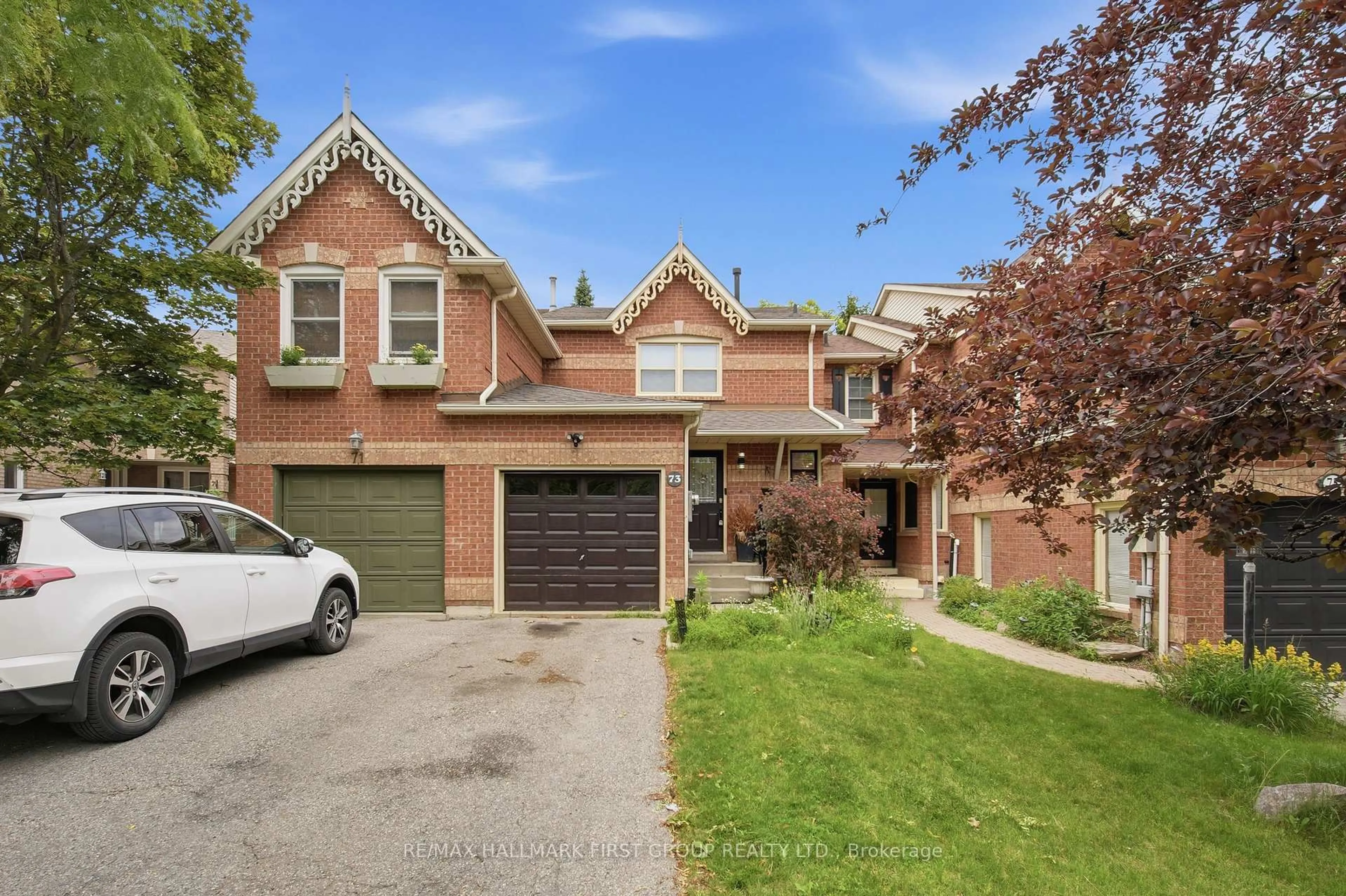 Home with brick exterior material, street for 73 Hughes Cres, Ajax Ontario L1T 3P8