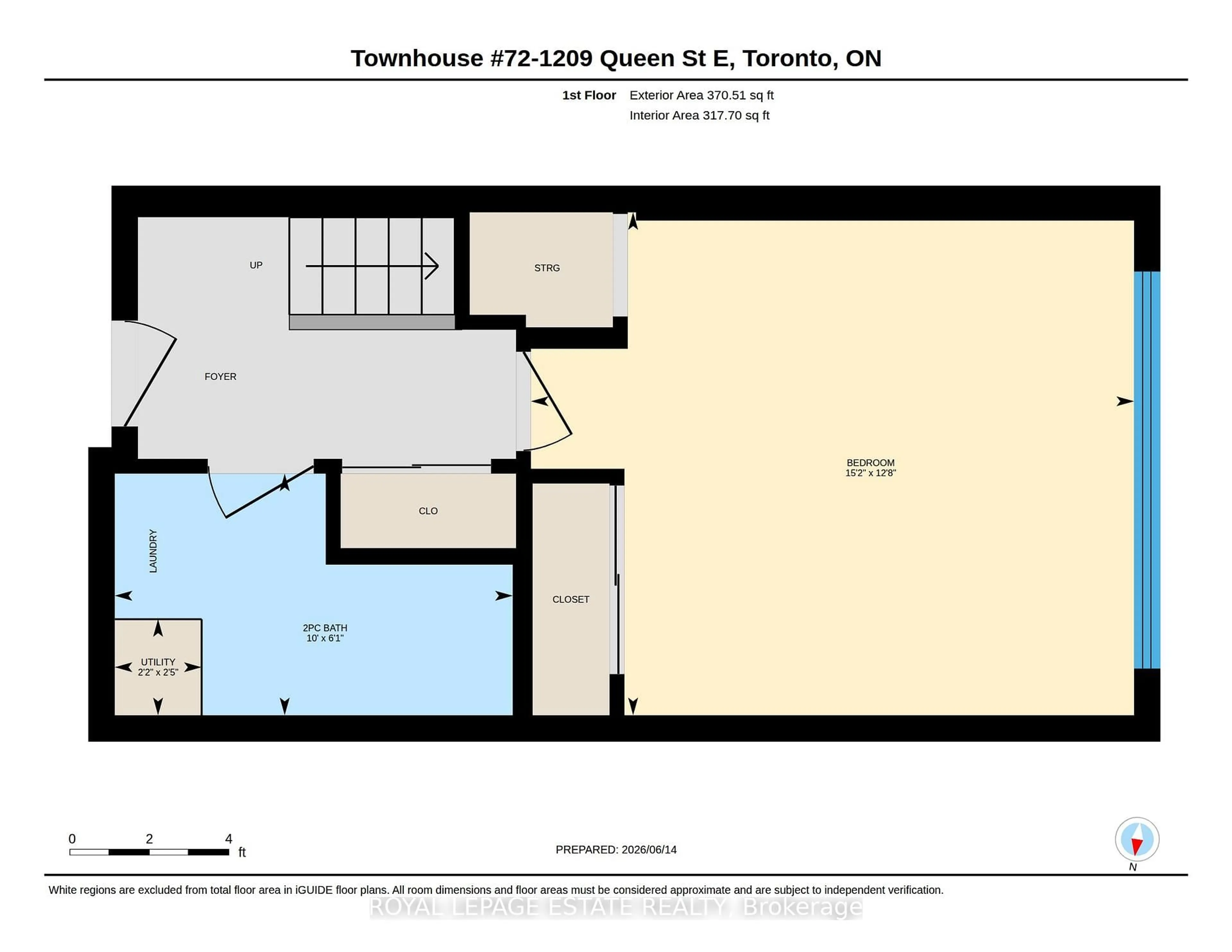 Floor plan for 1209 Queen St #72, Toronto Ontario M4M 3H4