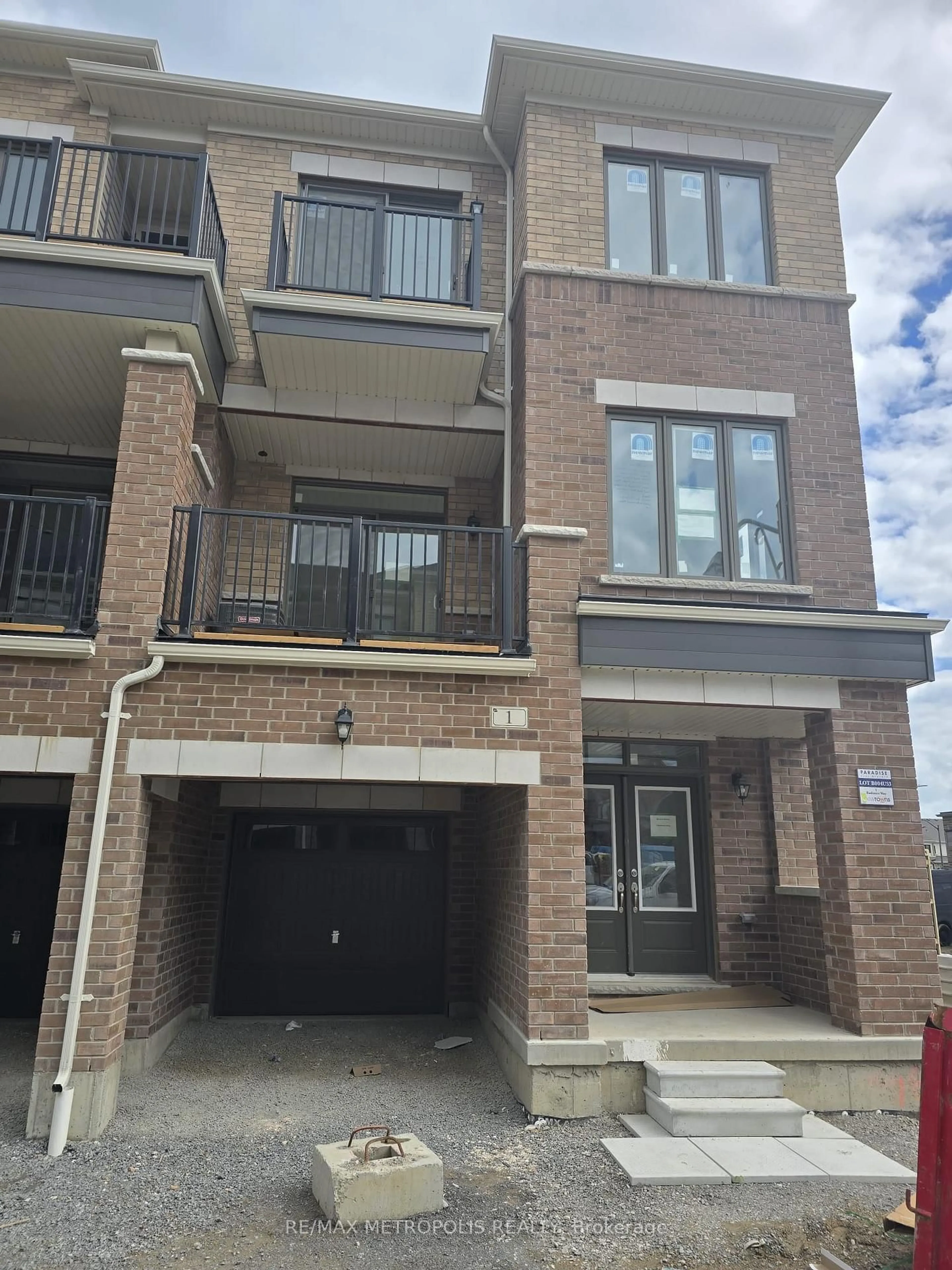 Home with brick exterior material, street for 1 Radiance Way, Whitby Ontario L1P 0S2
