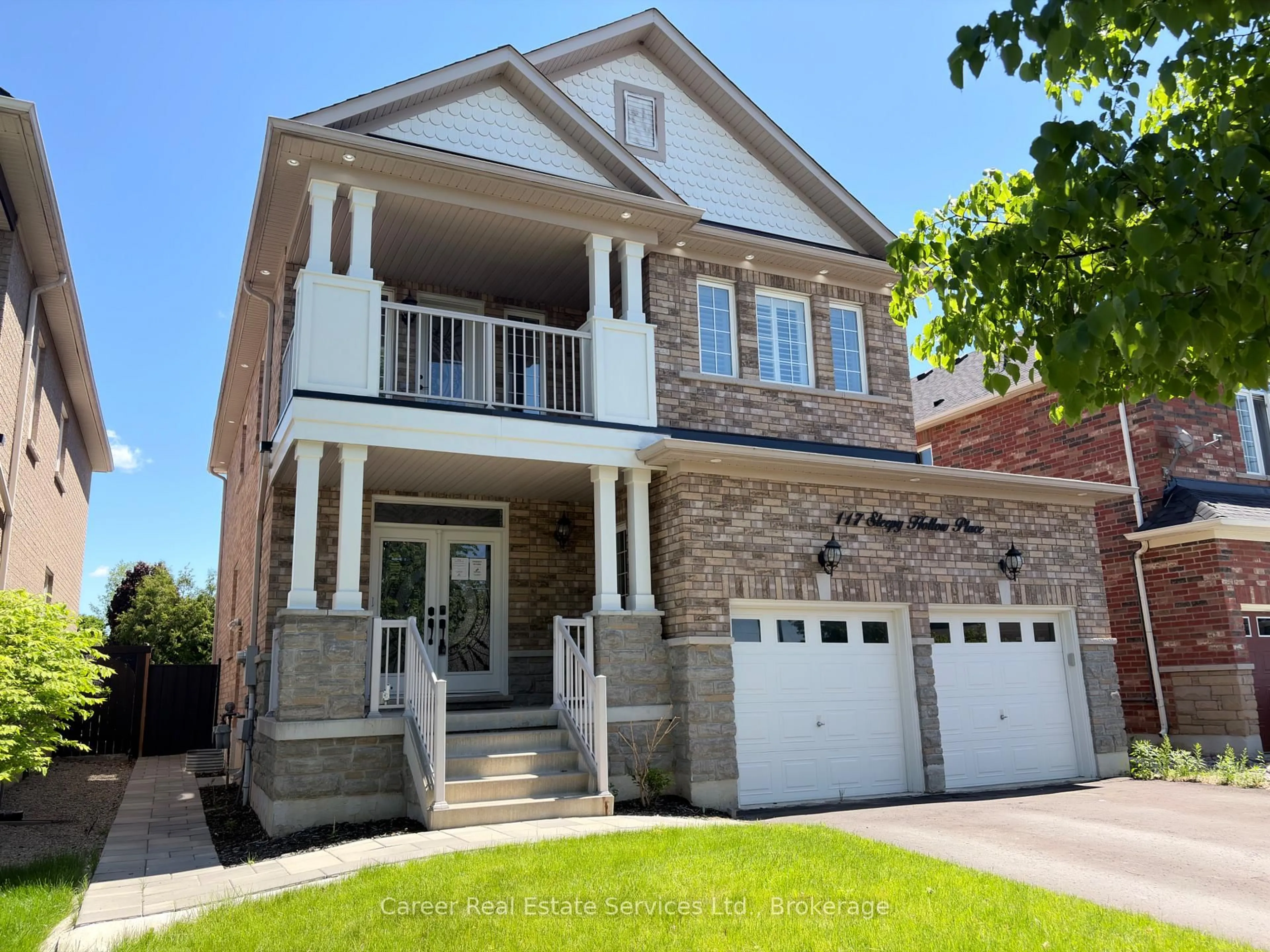 Home with brick exterior material, street for 117 Sleepy Hollow Pl, Whitby Ontario L1R 0E4