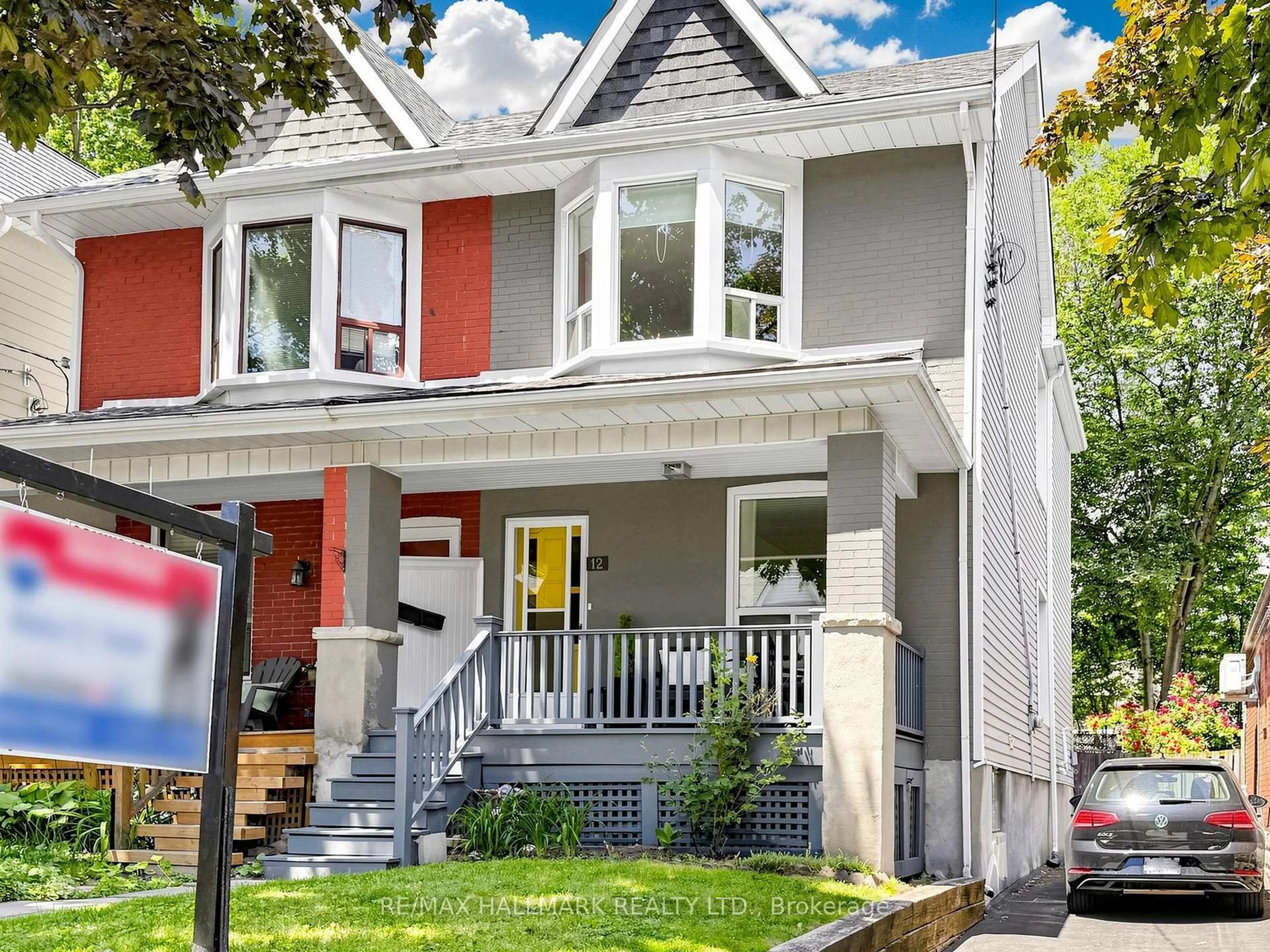 Home with vinyl exterior material, street for 12 Richard Ave, Toronto Ontario M4L 1W9
