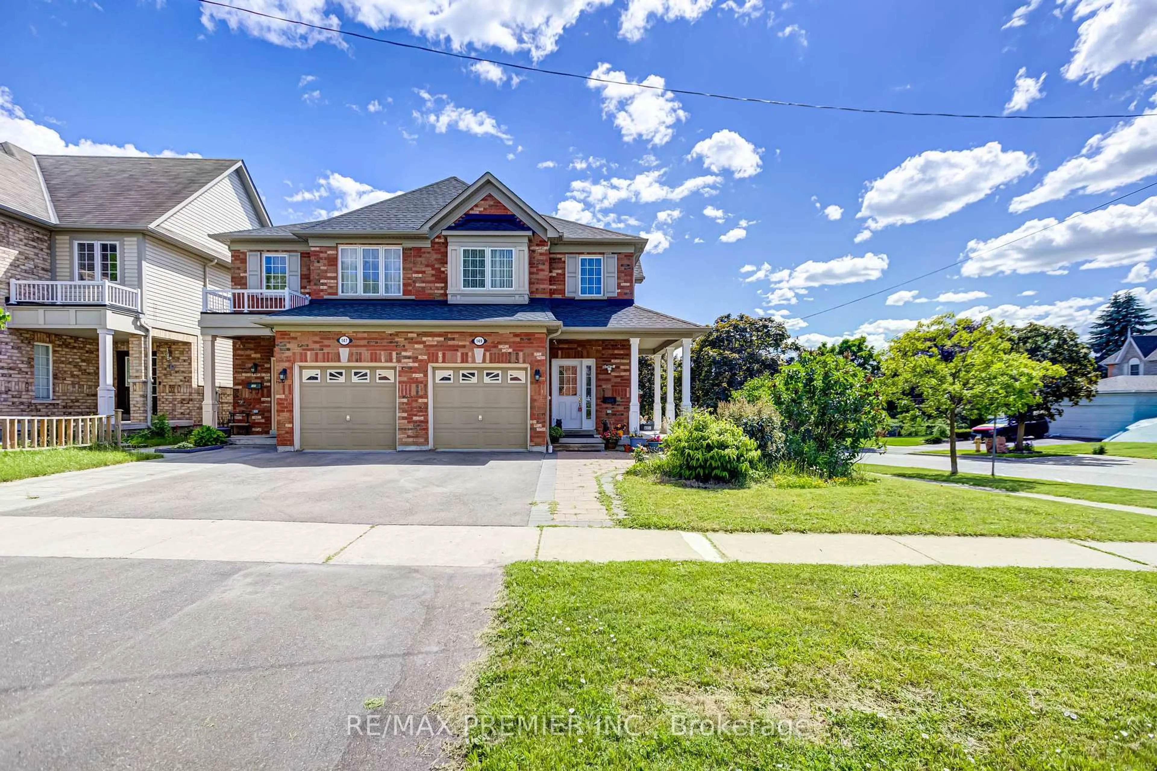 Home with brick exterior material, street for 149 Ducatel Cres, Ajax Ontario L1T 0B1
