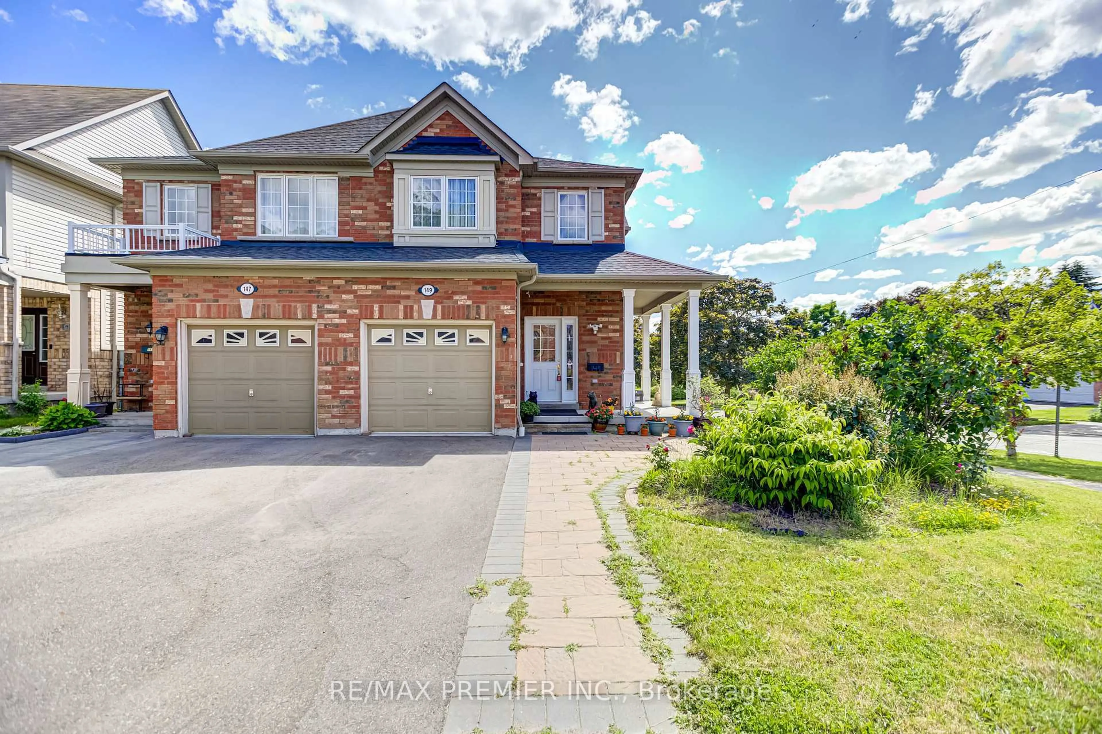 Home with brick exterior material, street for 149 Ducatel Cres, Ajax Ontario L1T 0B1
